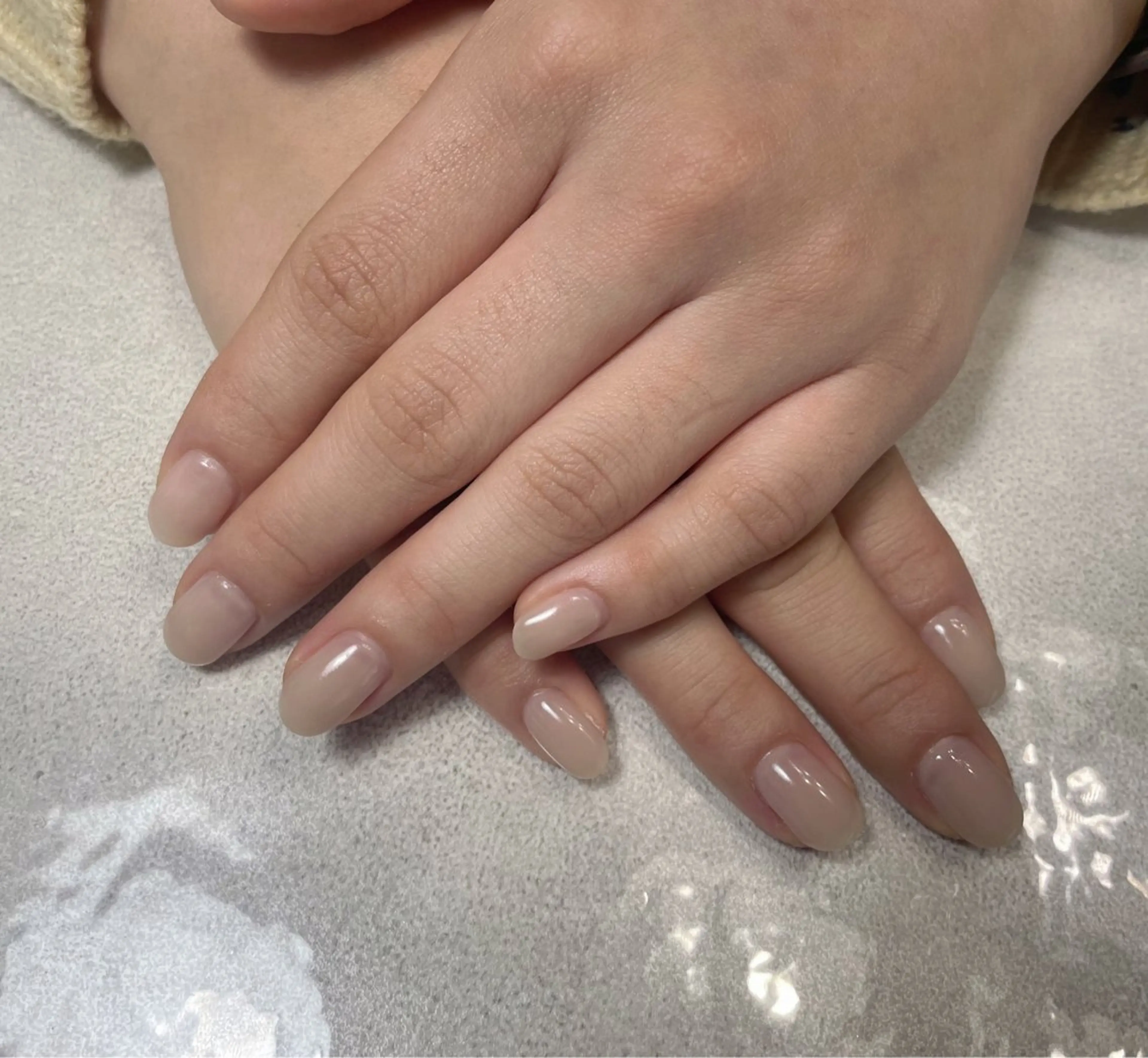 ネイル ジェルネイル ラメ(グリッター) ワンカラーネイル パラジェル シンプルネイル ハンドネイル BLANC.nail yuuのネイルデザイン