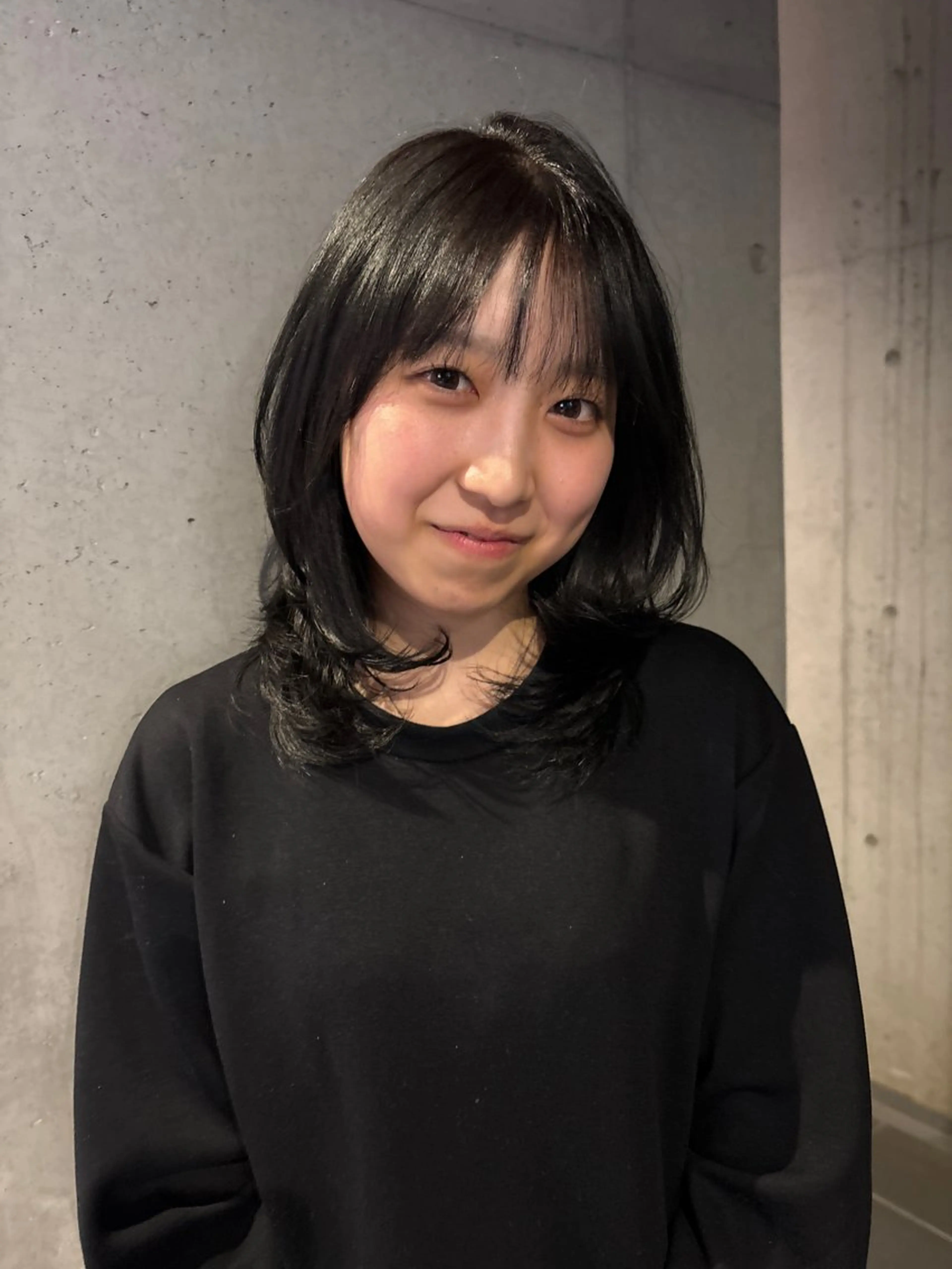 ミディアム カラー カット ヘアカラー トリートメント 韓国ヘア/wカラー レイヤー/RIN🎀のヘアスタイル