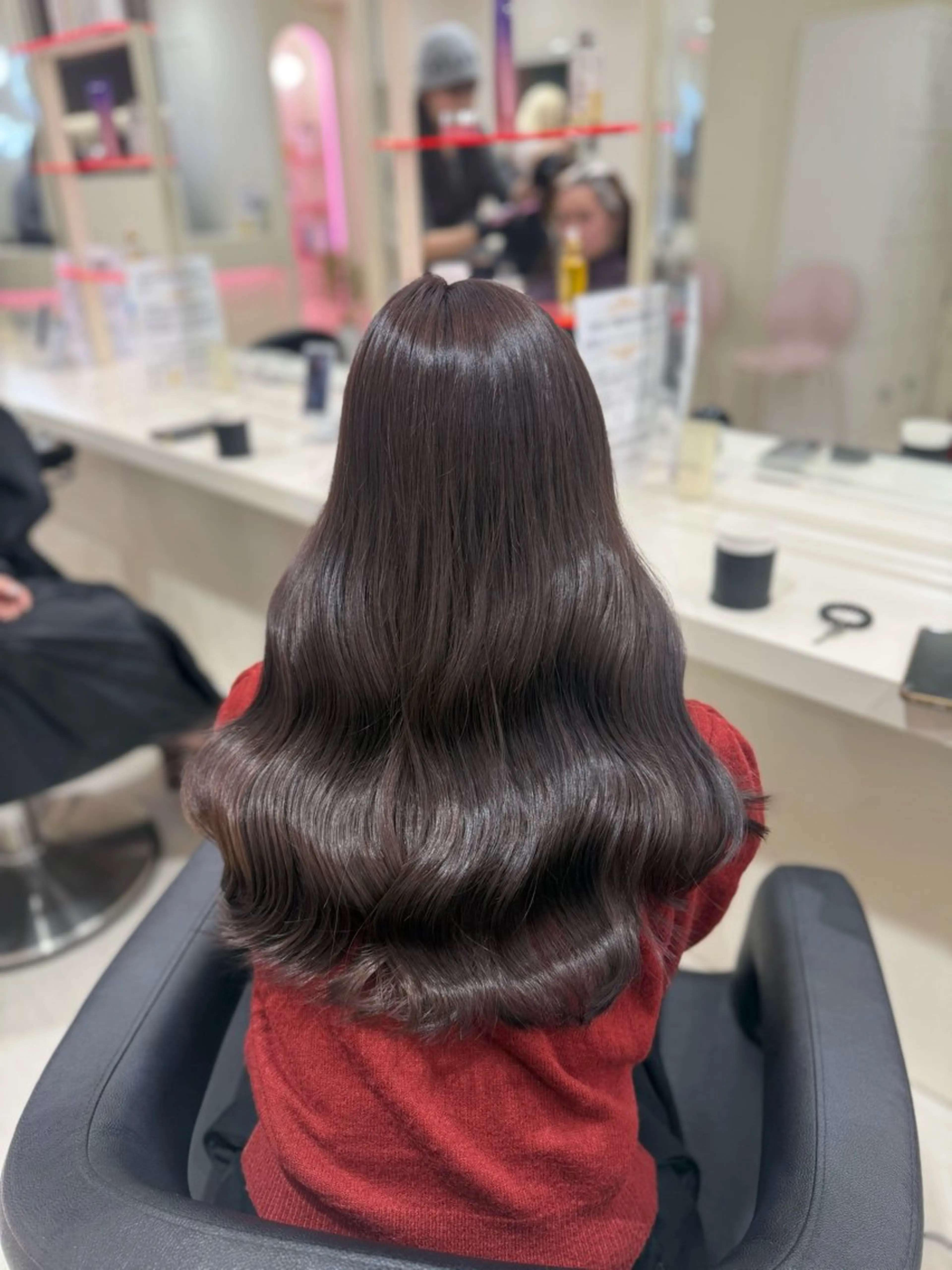 ロング 🎀🫧透明感 ピンクラベンダー💟のヘアスタイル