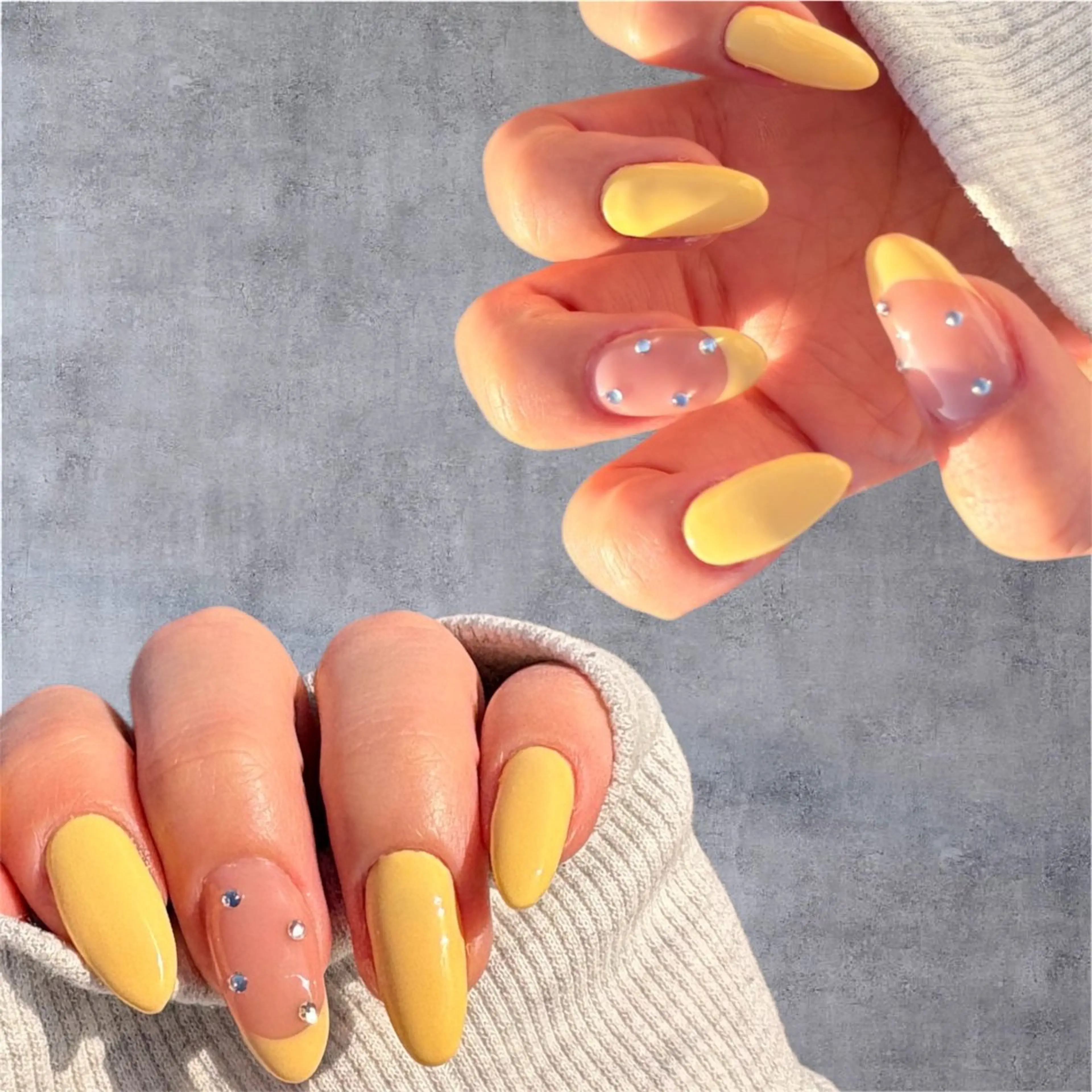 ネイル キラキラネイル 春ネイル ストーンネイル ハンドネイル Nhung Nailのネイルデザイン