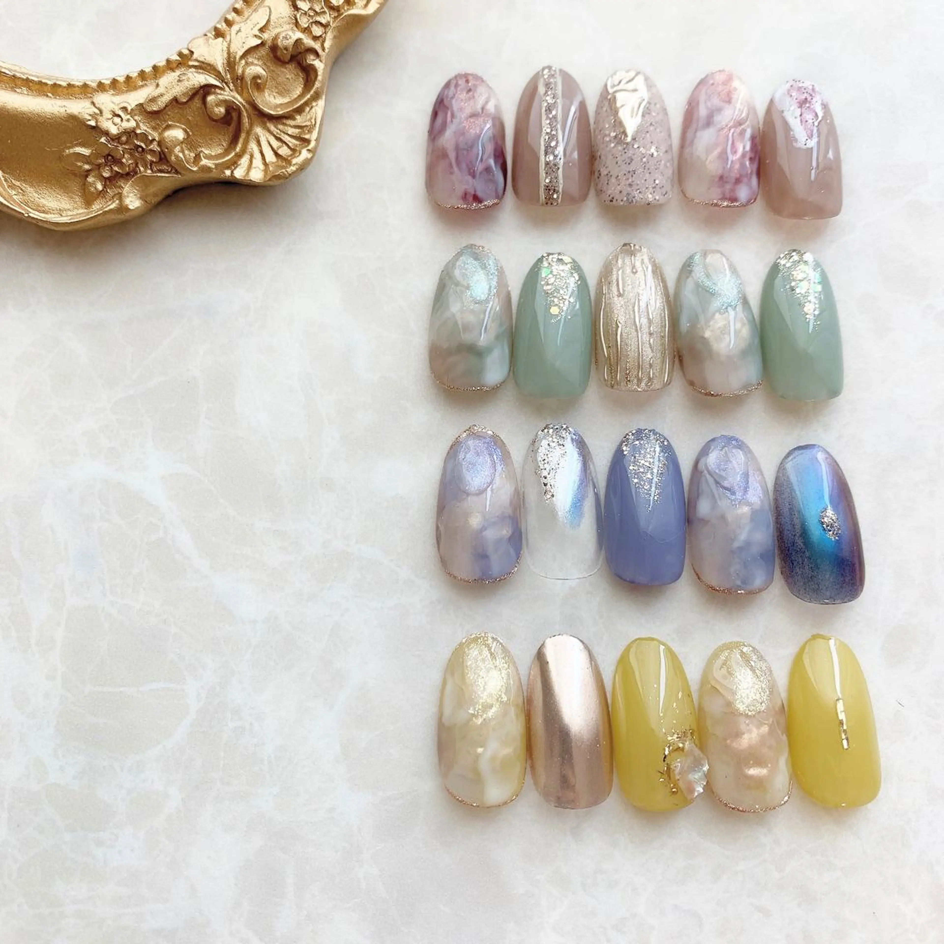 ネイル 氷ネイル・うるうるネイル ニュアンスネイル sereha nailのネイルデザイン