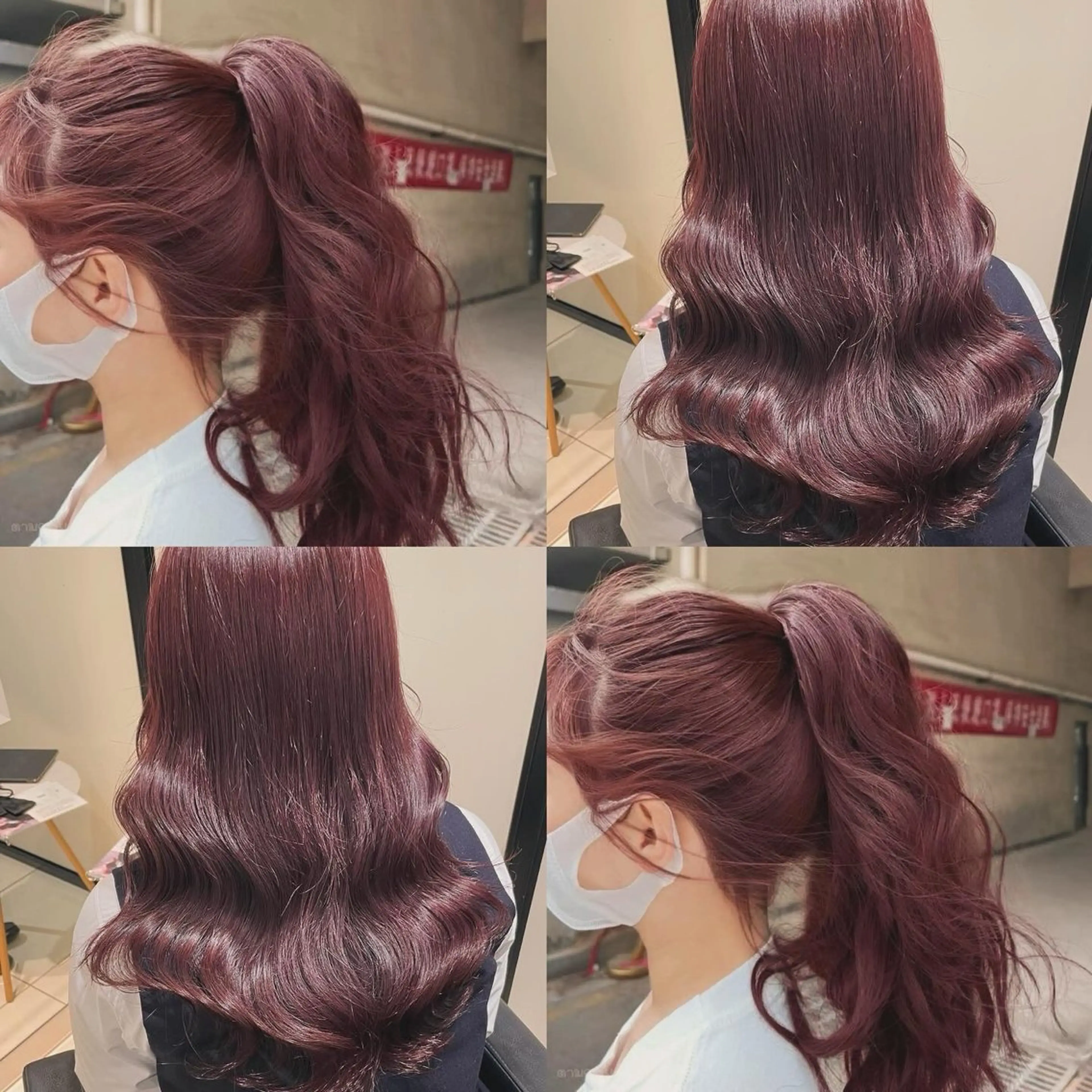 ロング カラー ブリーチ ラベンダーカラー ラベンダーピンク ブリーチなしカラー ピンクカラー カット ヘアカラー トリートメント ブリーチなしカラー kana🐱のヘアスタイル