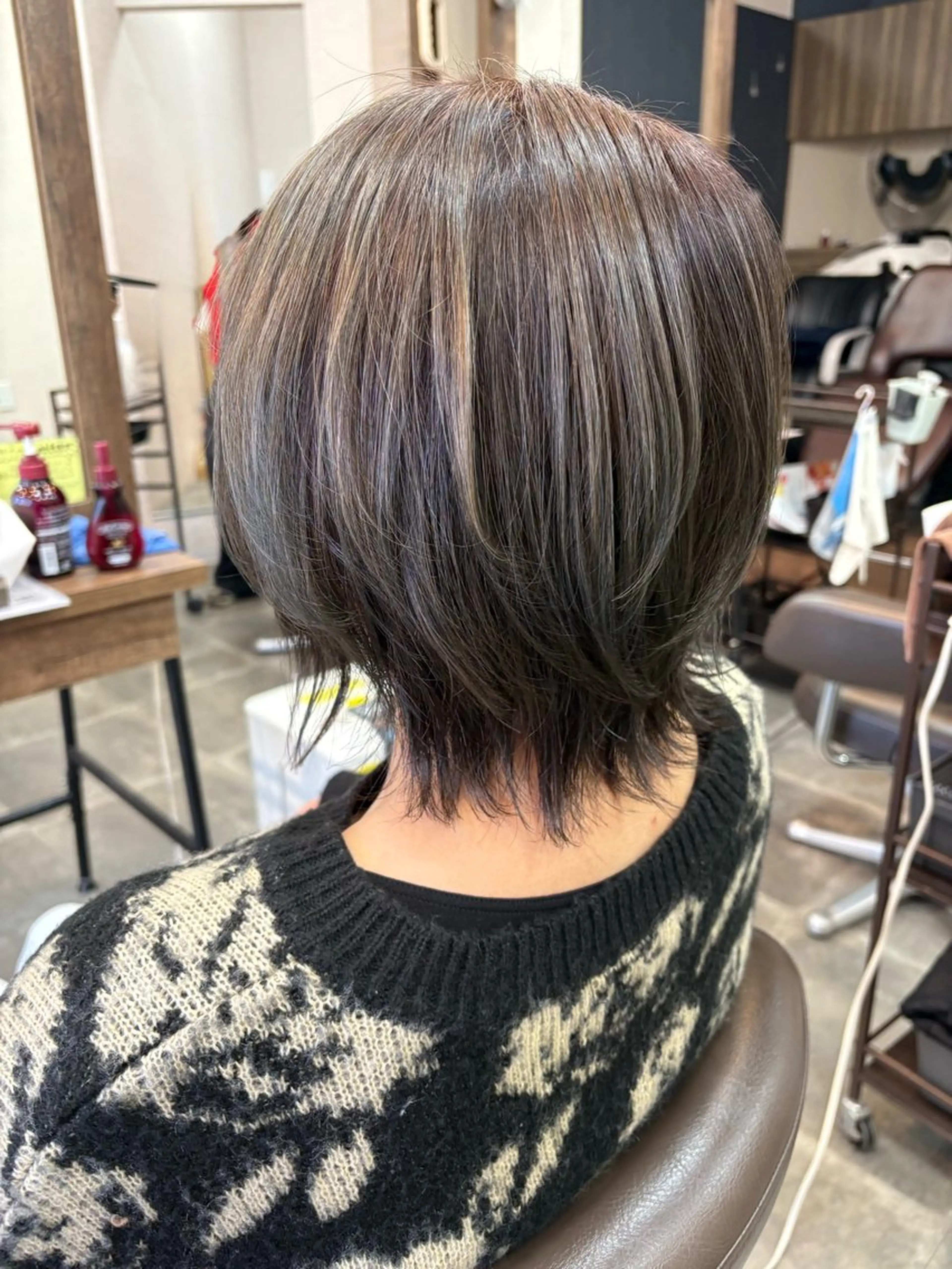 ミディアム カット ヘアカラー 野崎 由理／髪質改善のヘアスタイル