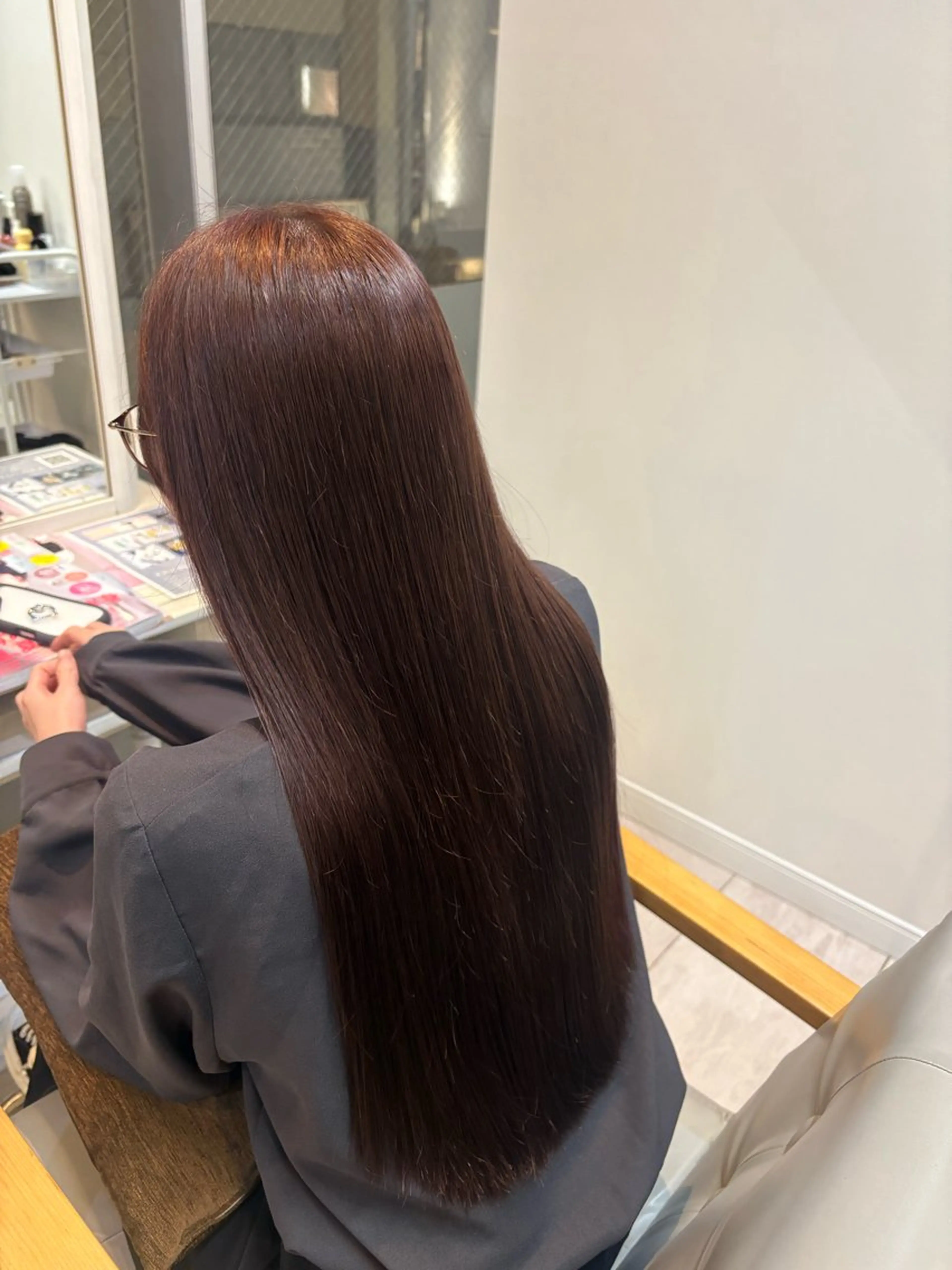 ロング カラー カット ヘアカラー アベ ミスズのヘアスタイル