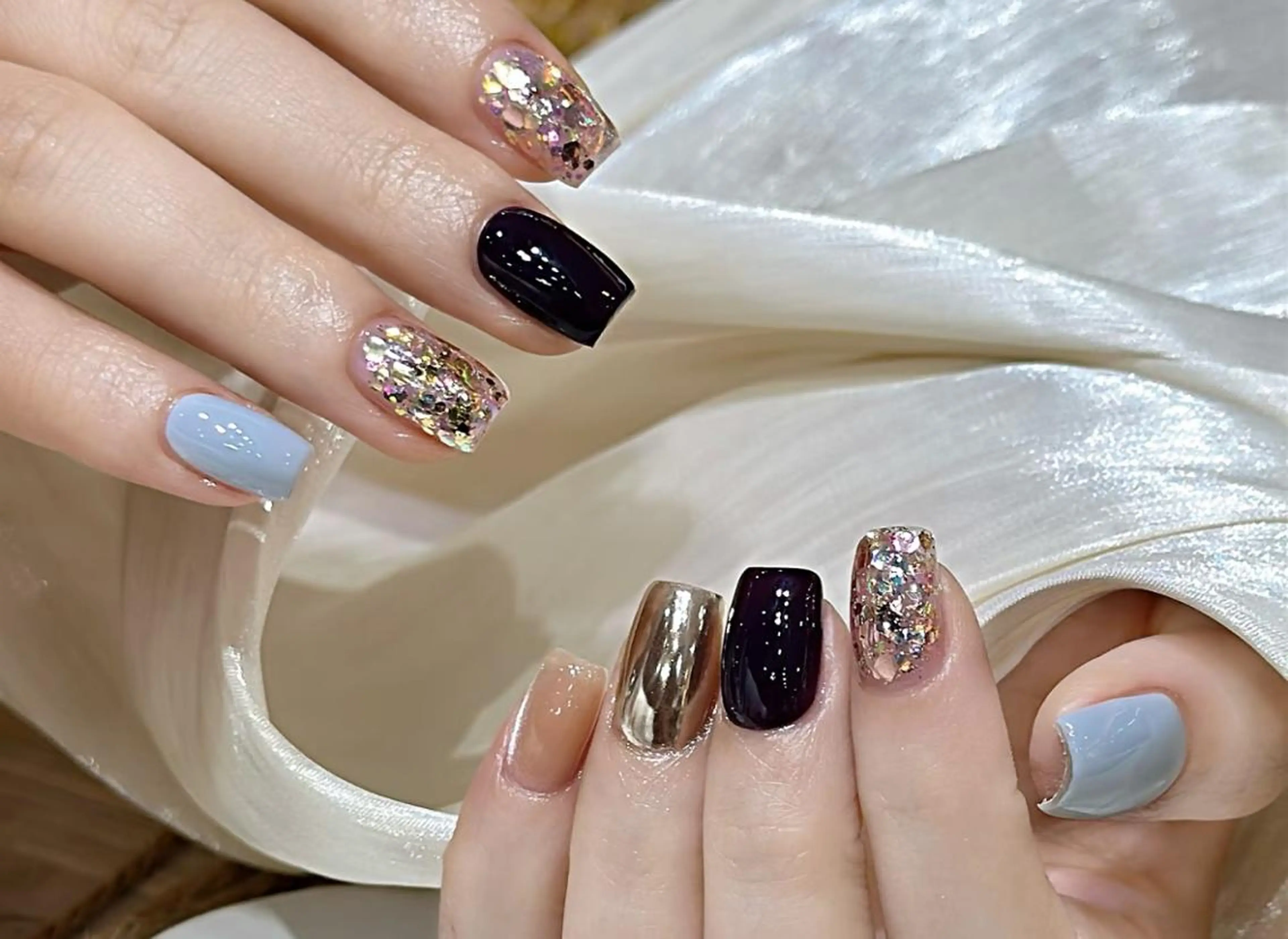 ネイル ハンドネイル 💙羽生 彩光💙のネイルデザイン