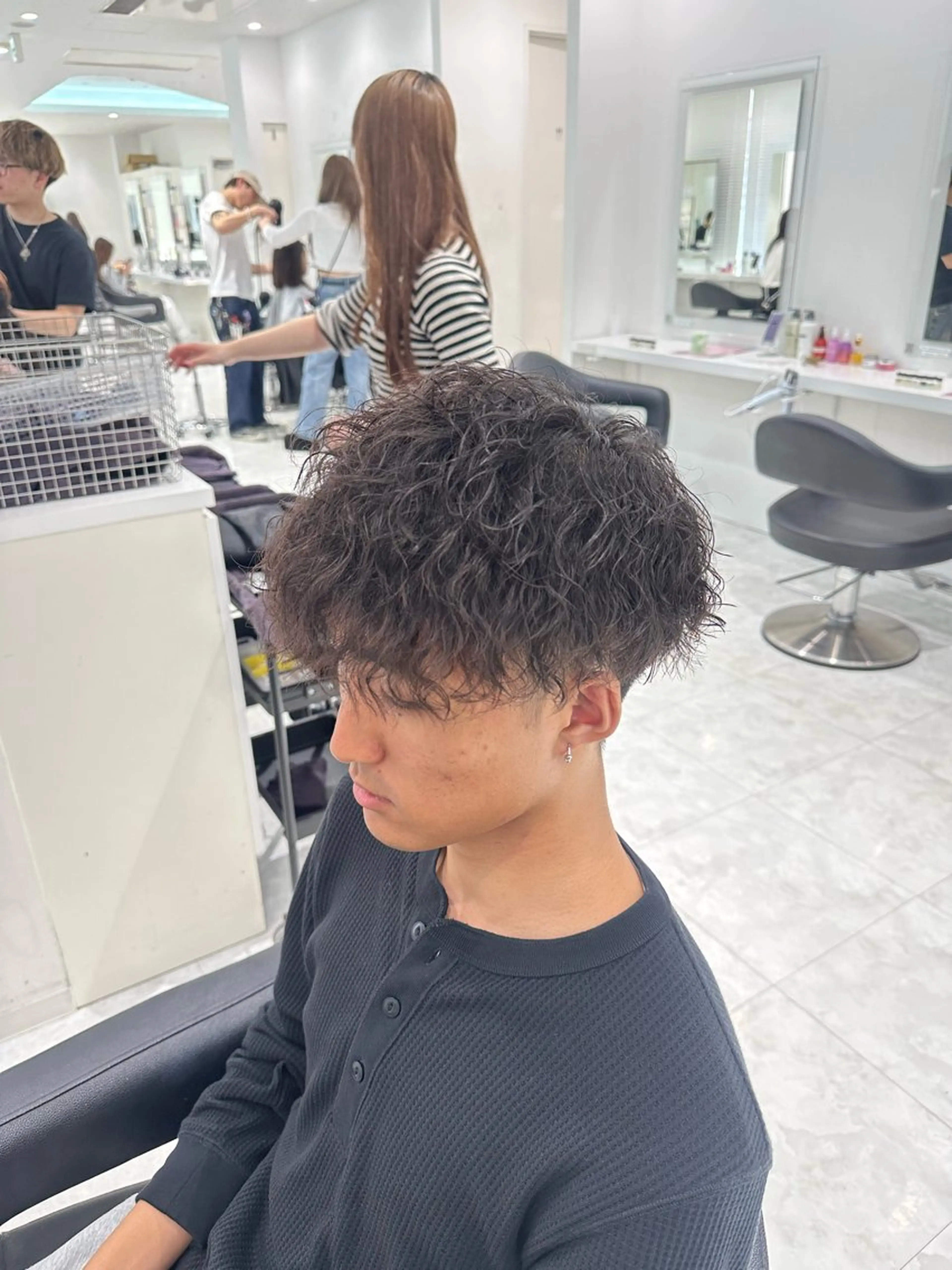 ショート パーマ メンズ カット パーマ 🐺韓国風メンズ特化 あさひ🐺のヘアスタイル