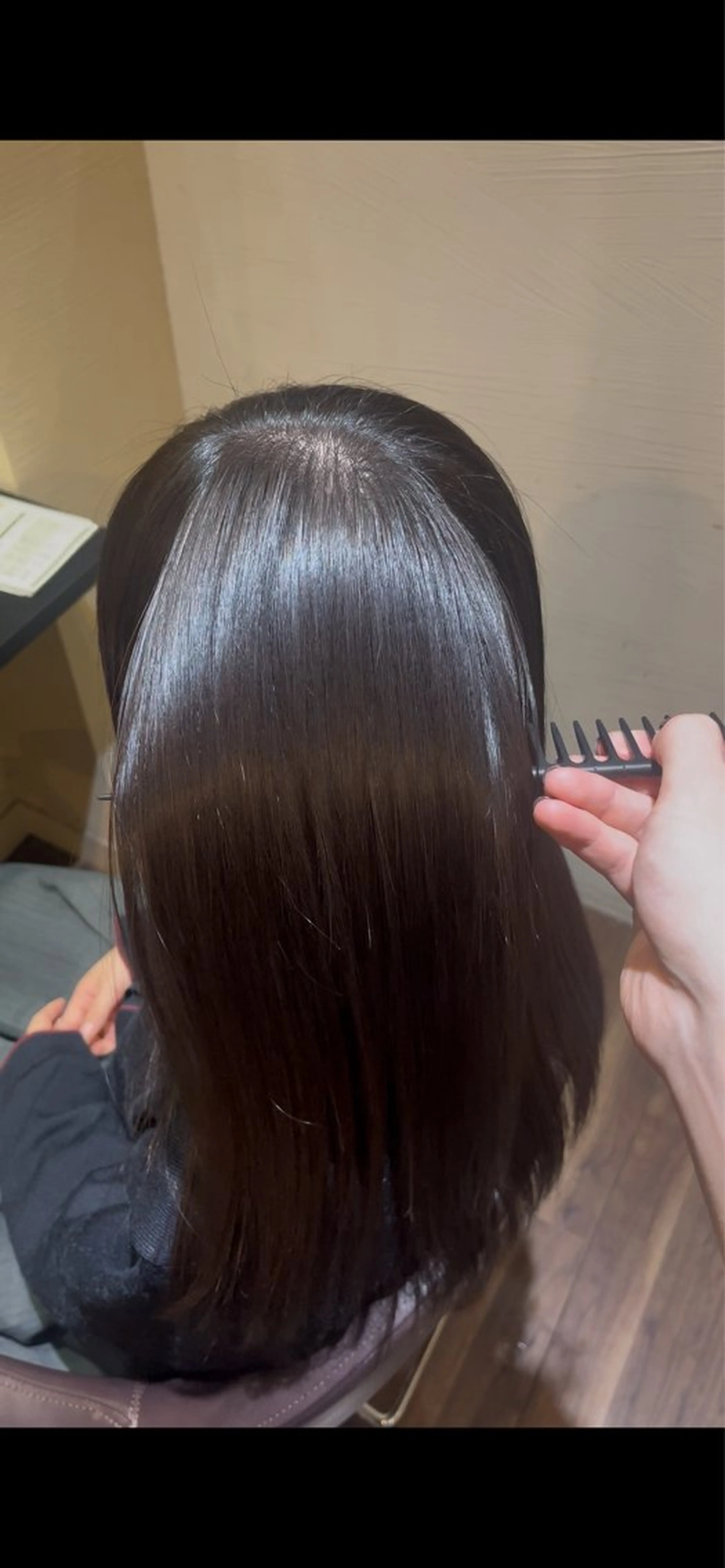 セミロング 髪質改善 縮毛矯正 縮毛矯正 狩野 竜生のヘアスタイル