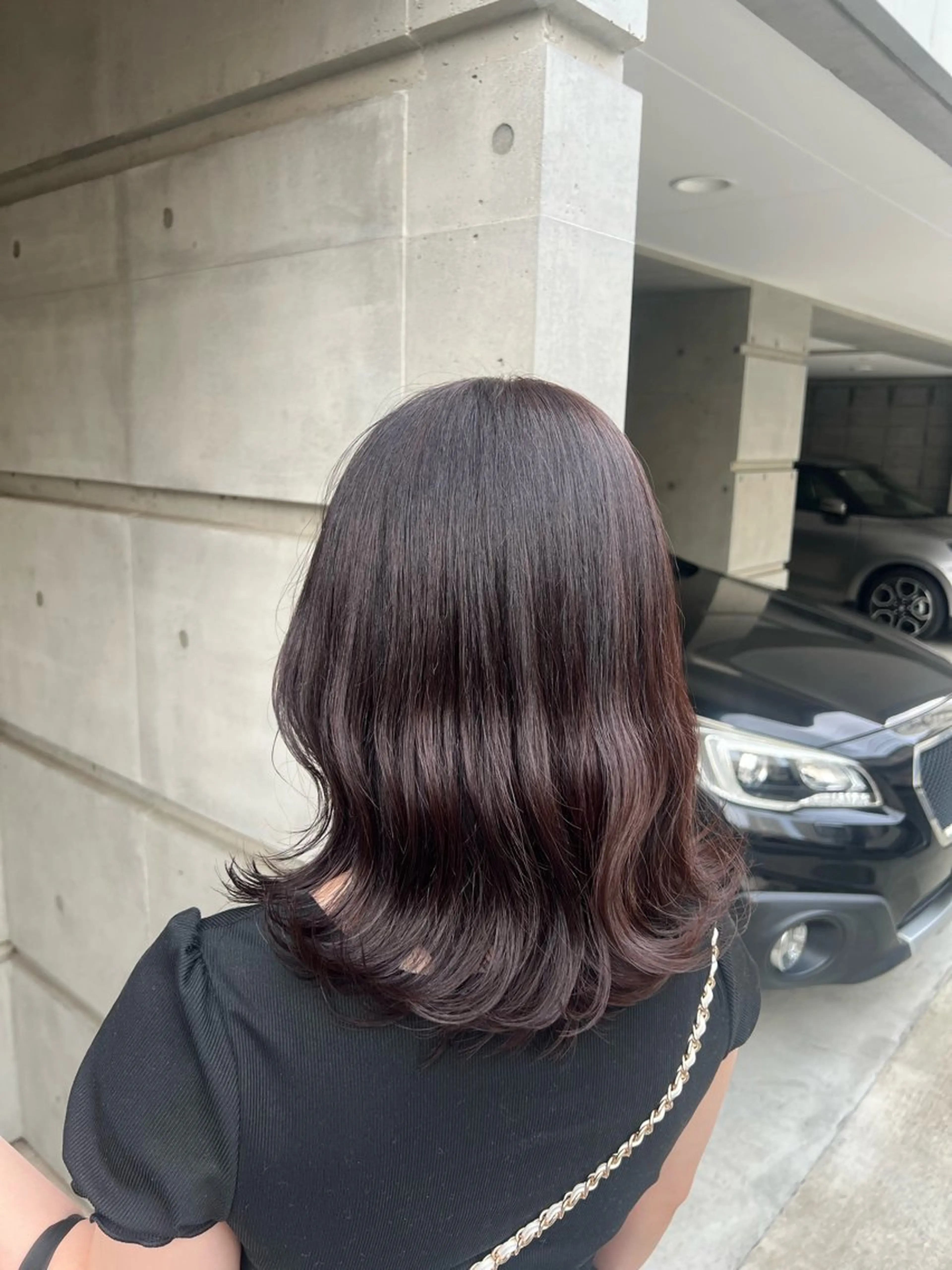 セミロング カラー kei/透明感カラー /縮毛矯正/メンズのヘアスタイル