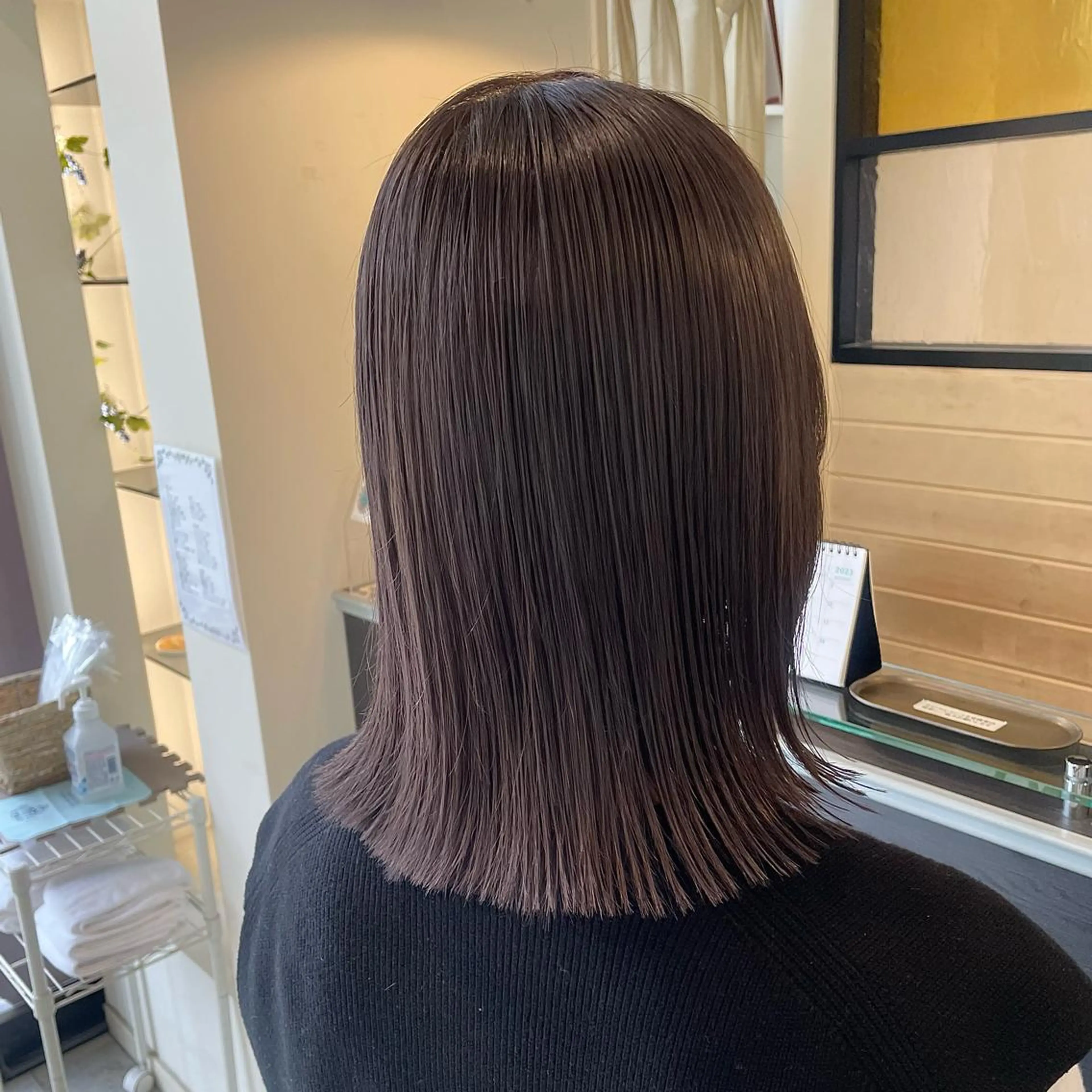 ミディアム カラー スナコザワ レナのヘアスタイル