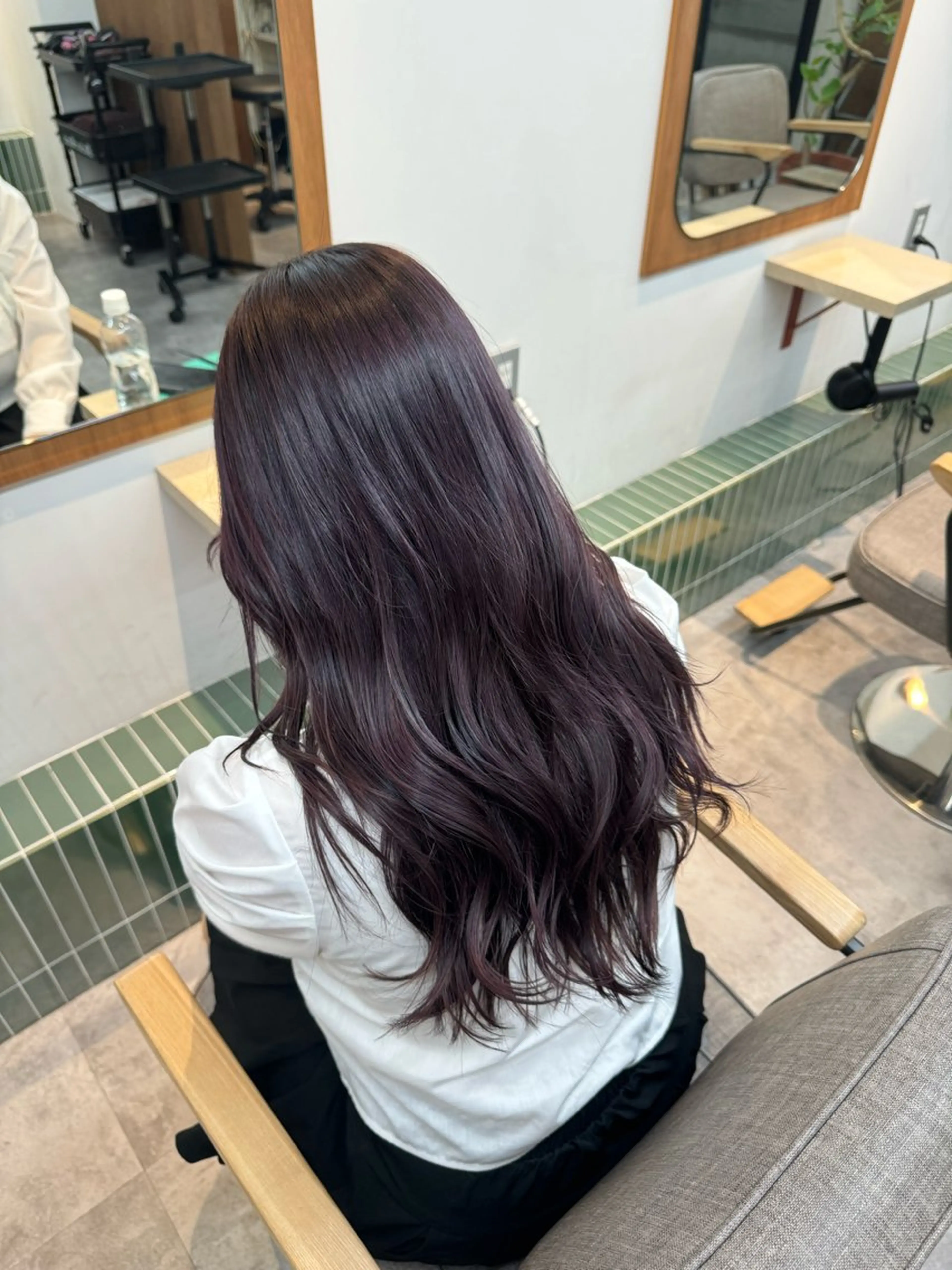 セミロング ヘアカラー トリートメント 松田 じゅりなのヘアスタイル
