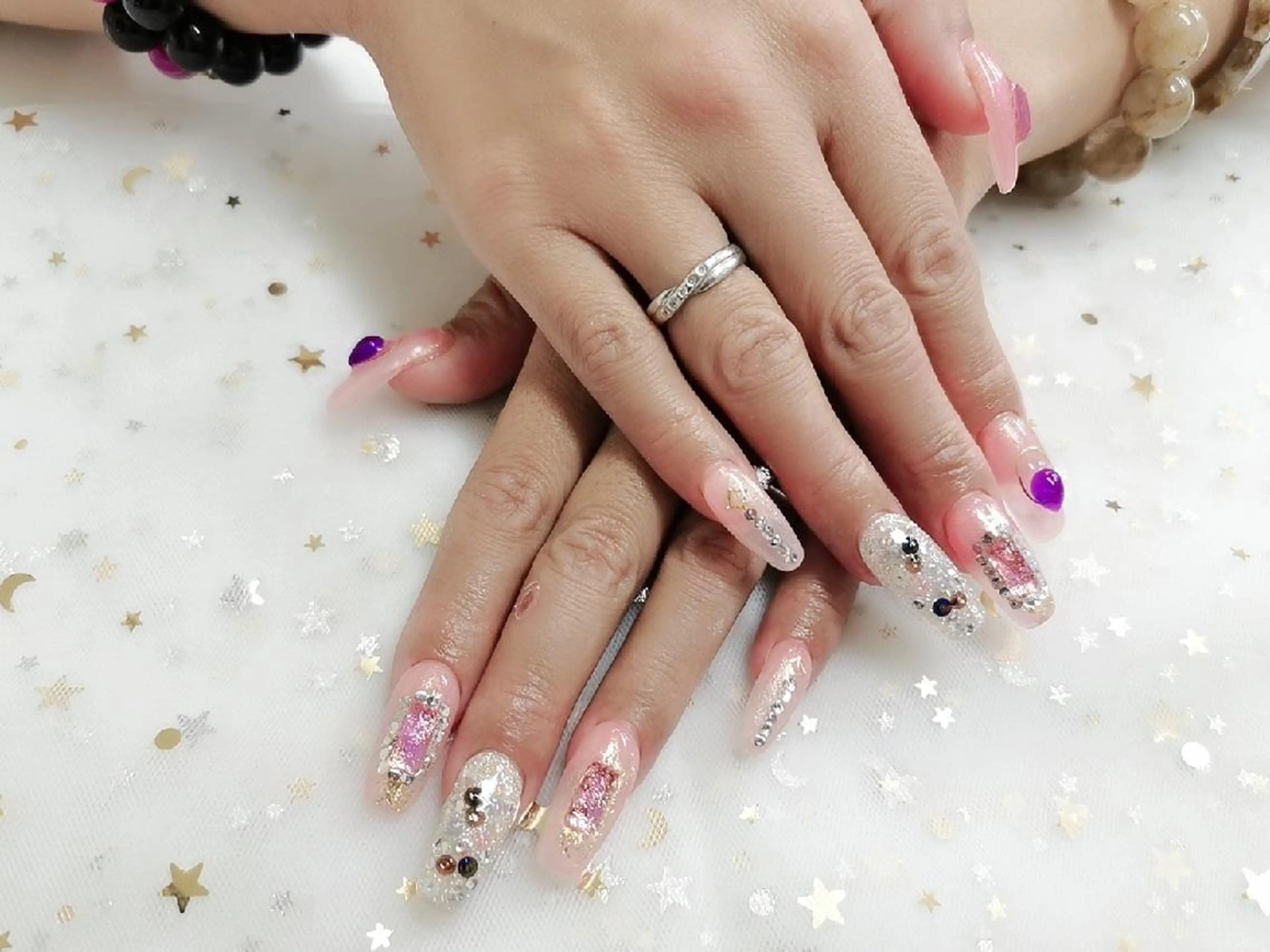 ネイル ロング スカルプネイル 上福岡 らんらんのネイルデザイン