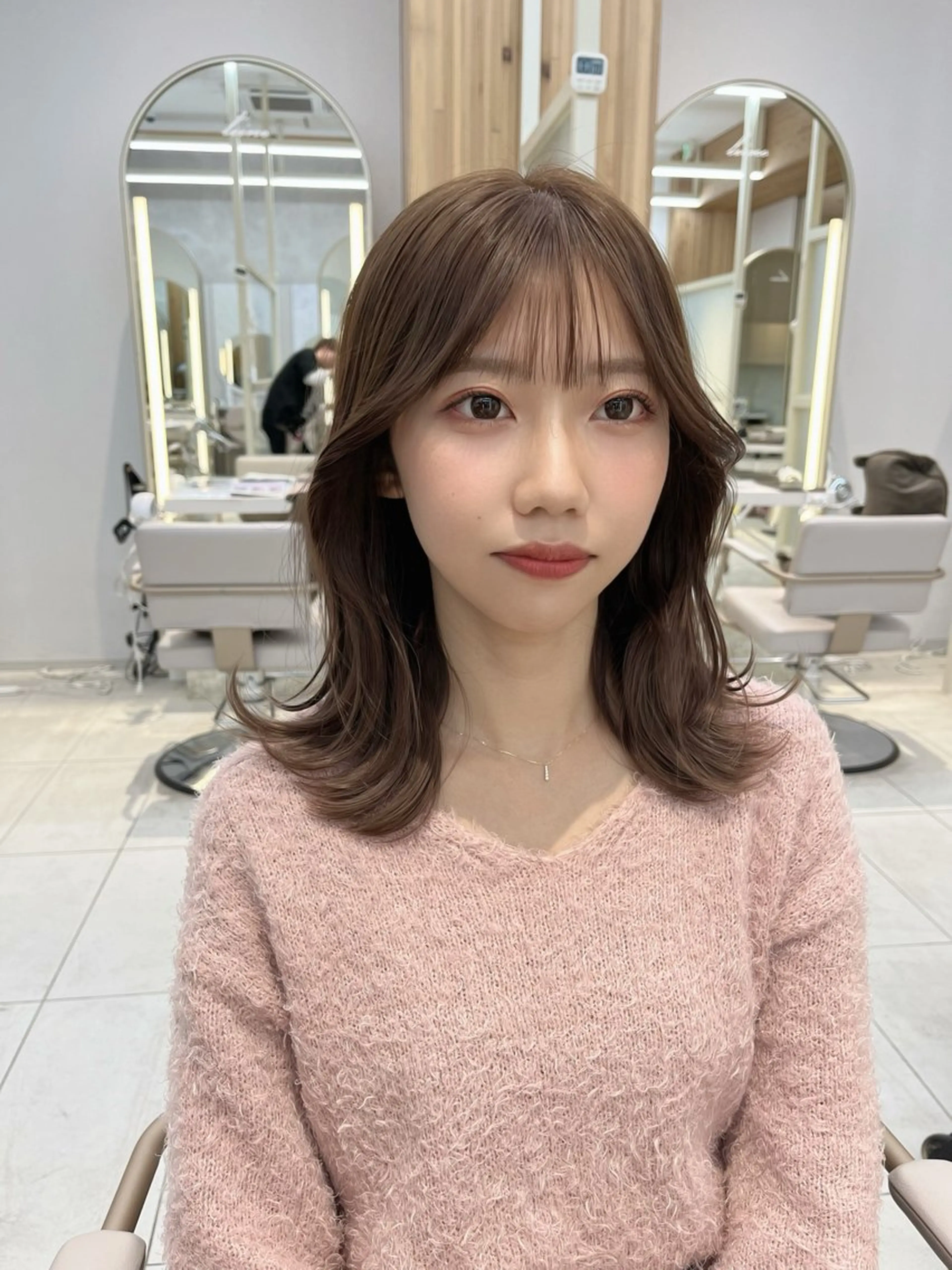 ミディアム カラー ナチュラル韓国ヘア 🇰🇷塚田凌太のヘアスタイル