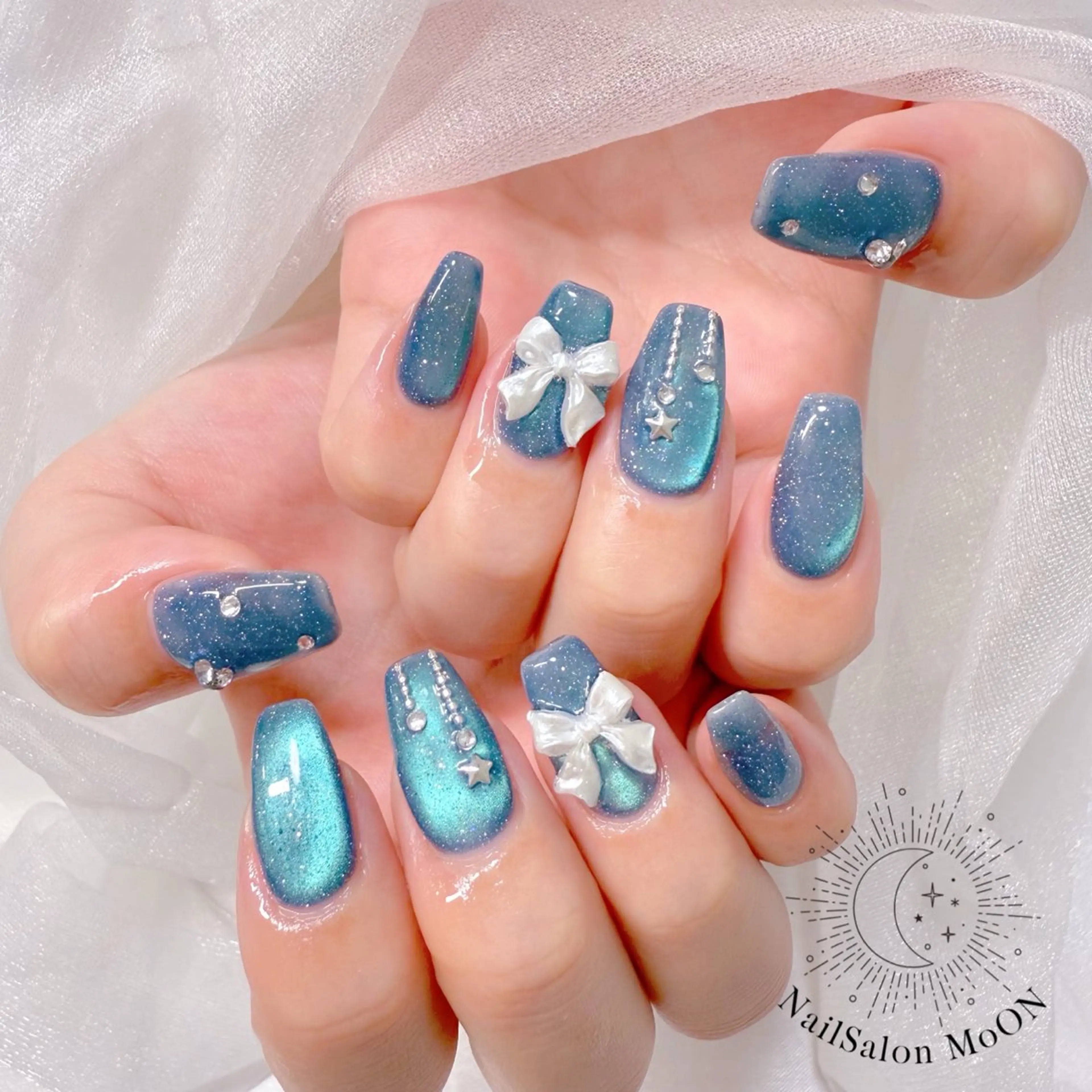 ネイル マグネットネイル MoON...❤︎ MeGuのネイルデザイン