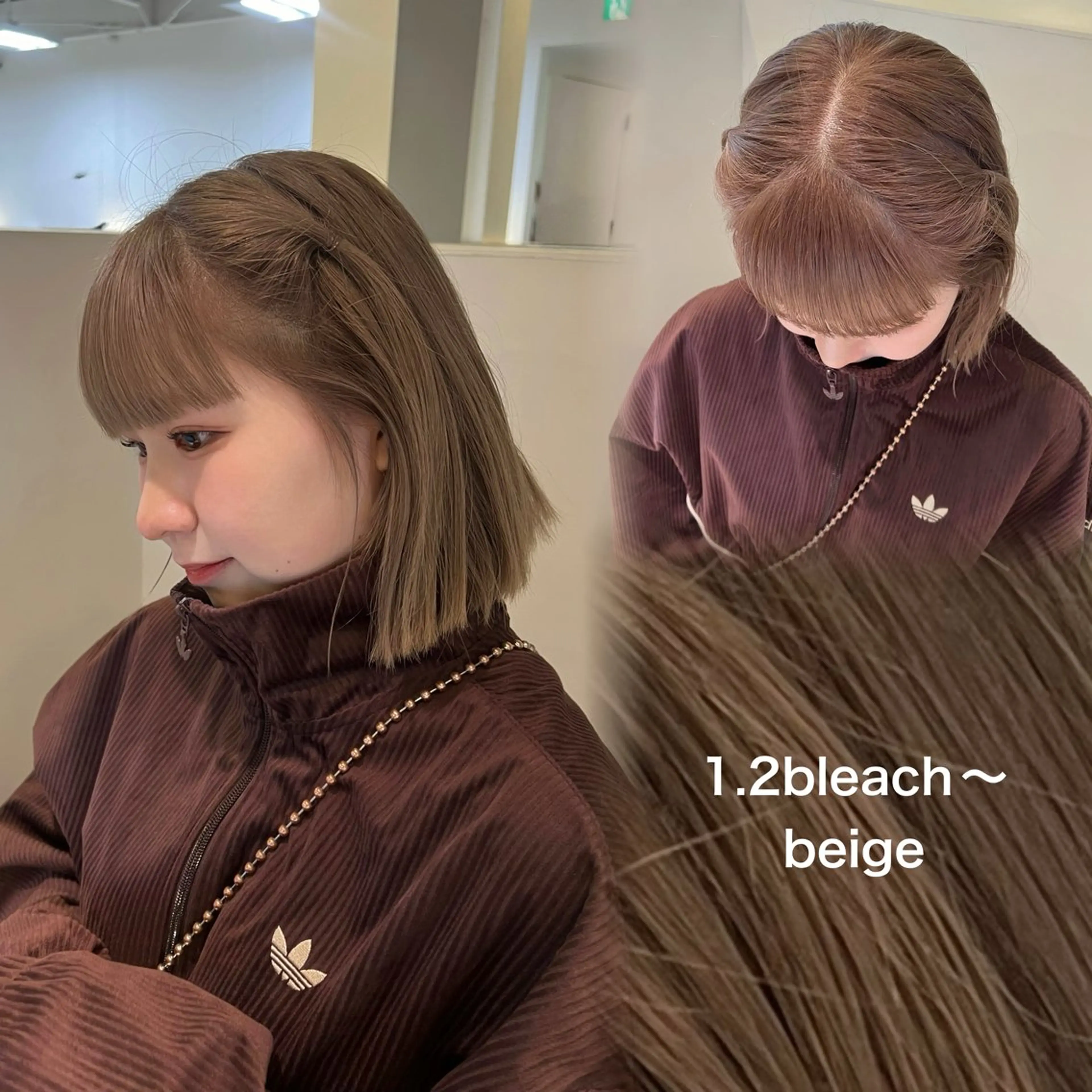 ミディアム カラー ブリーチ ダブルカラー インナーカラー ブリーチなしカラー ピンクカラー カット ヘアカラー トリートメント yard.長田 唯のヘアスタイル