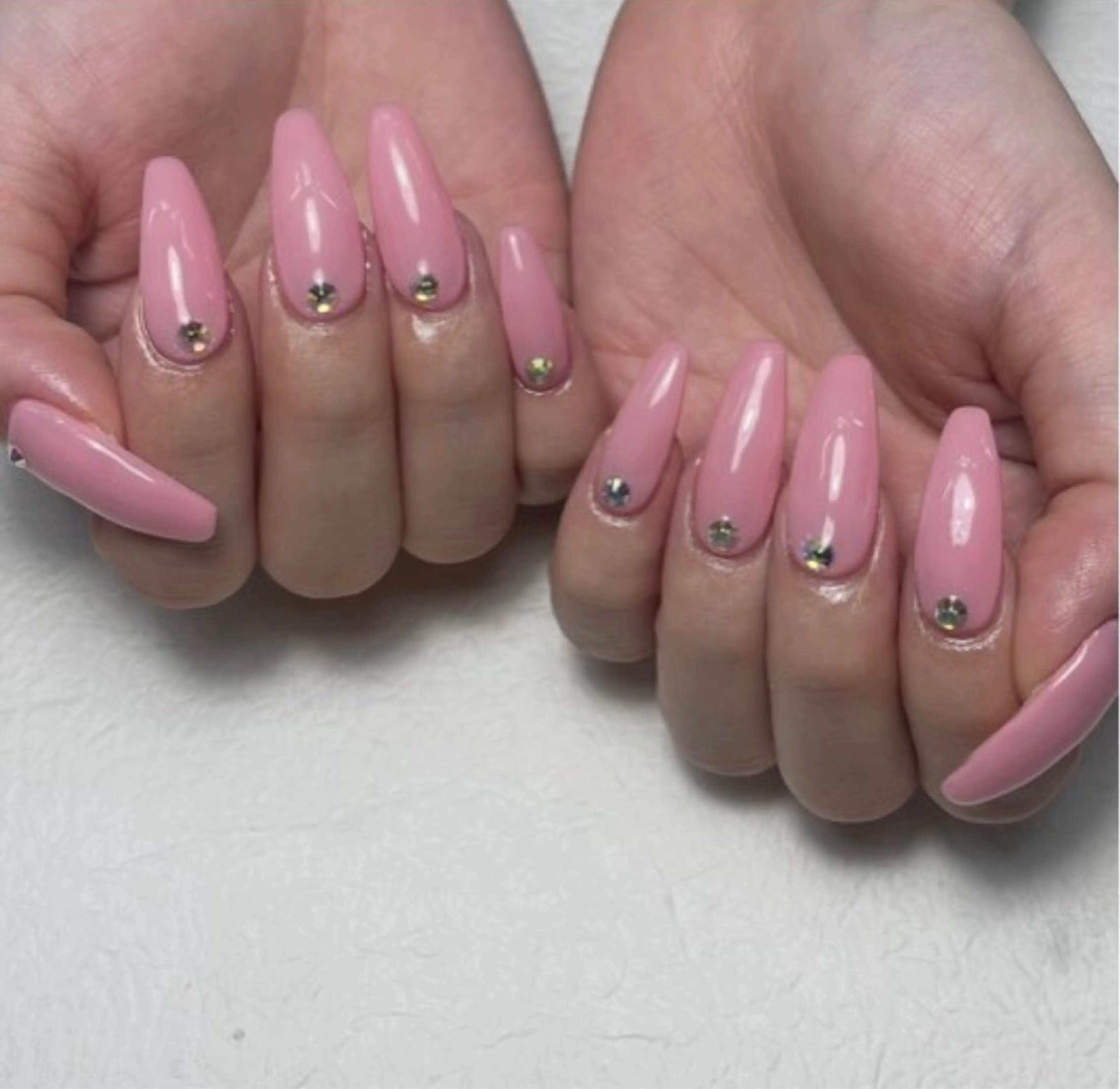 ネイル ワンカラーネイル ピンク 春ネイル ハンドネイル Aki 💖ゆちたの部屋のネイルデザイン