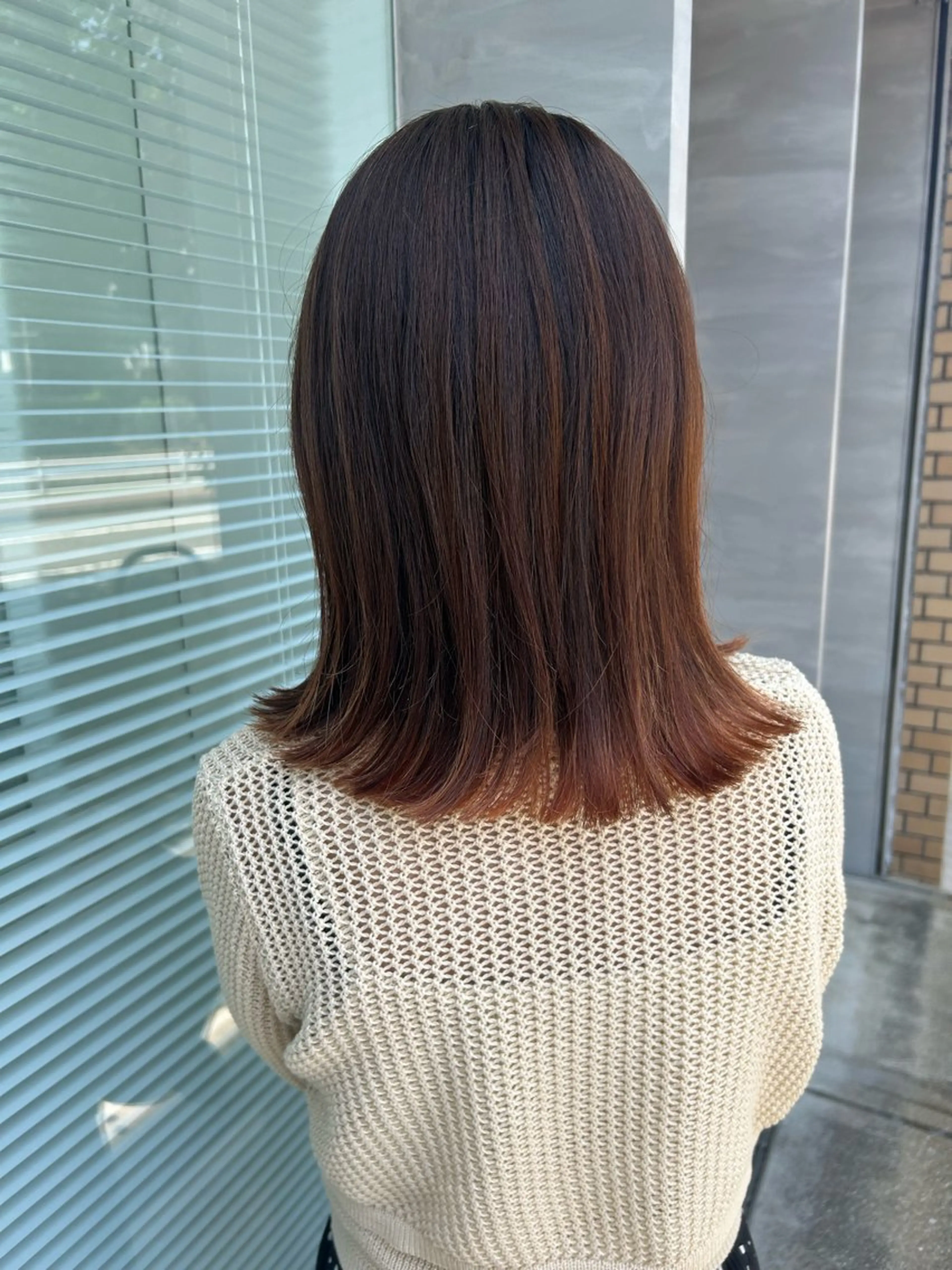 ミディアム カット ヘアカラー トリートメント 井手 素子のヘアスタイル