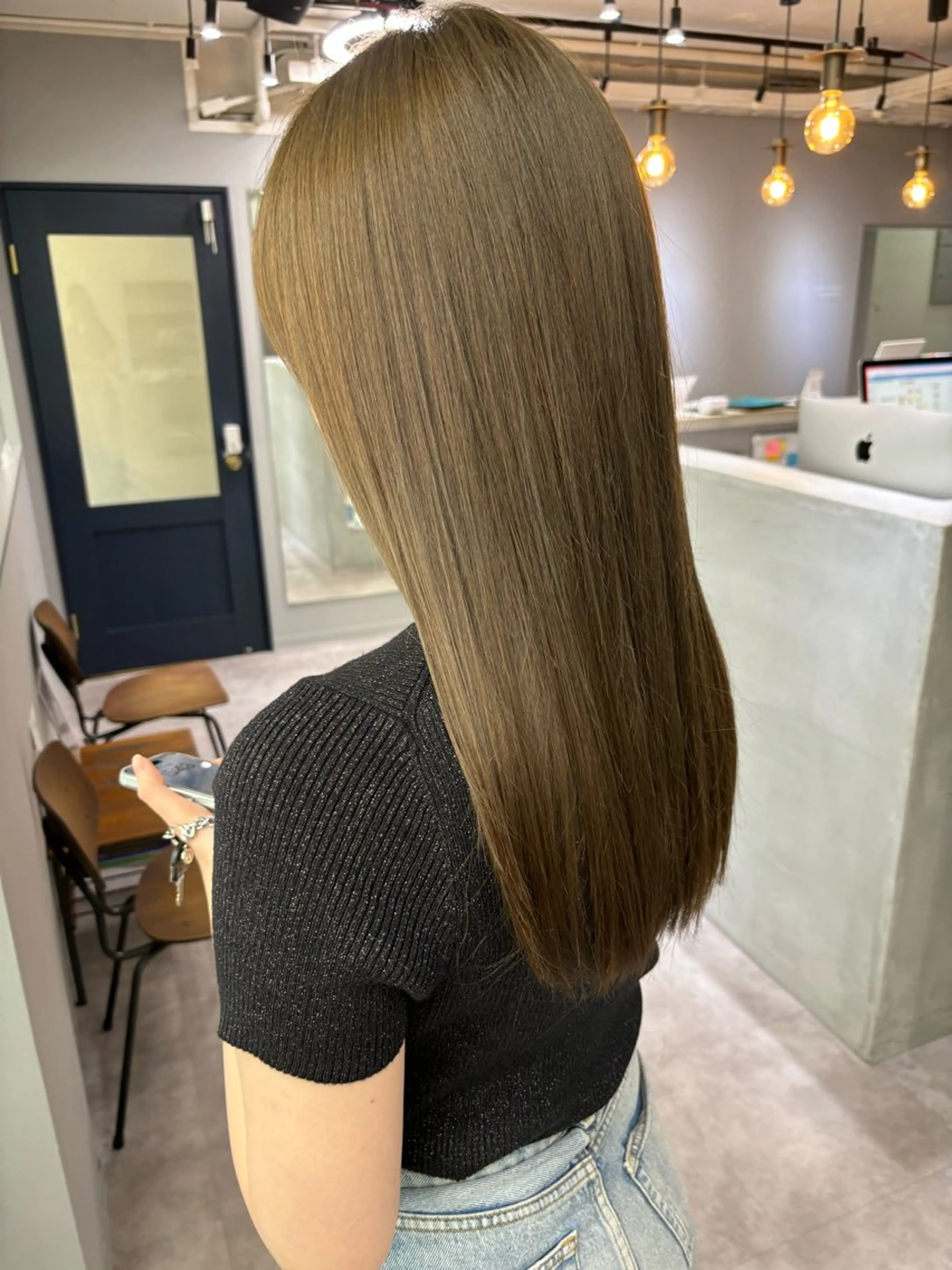 ロング カラー ベージュカラー オリーブベージュ カット ヘアカラー トリートメント きよはらちさき🍑 柔らかカラー🌱🫧のヘアスタイル