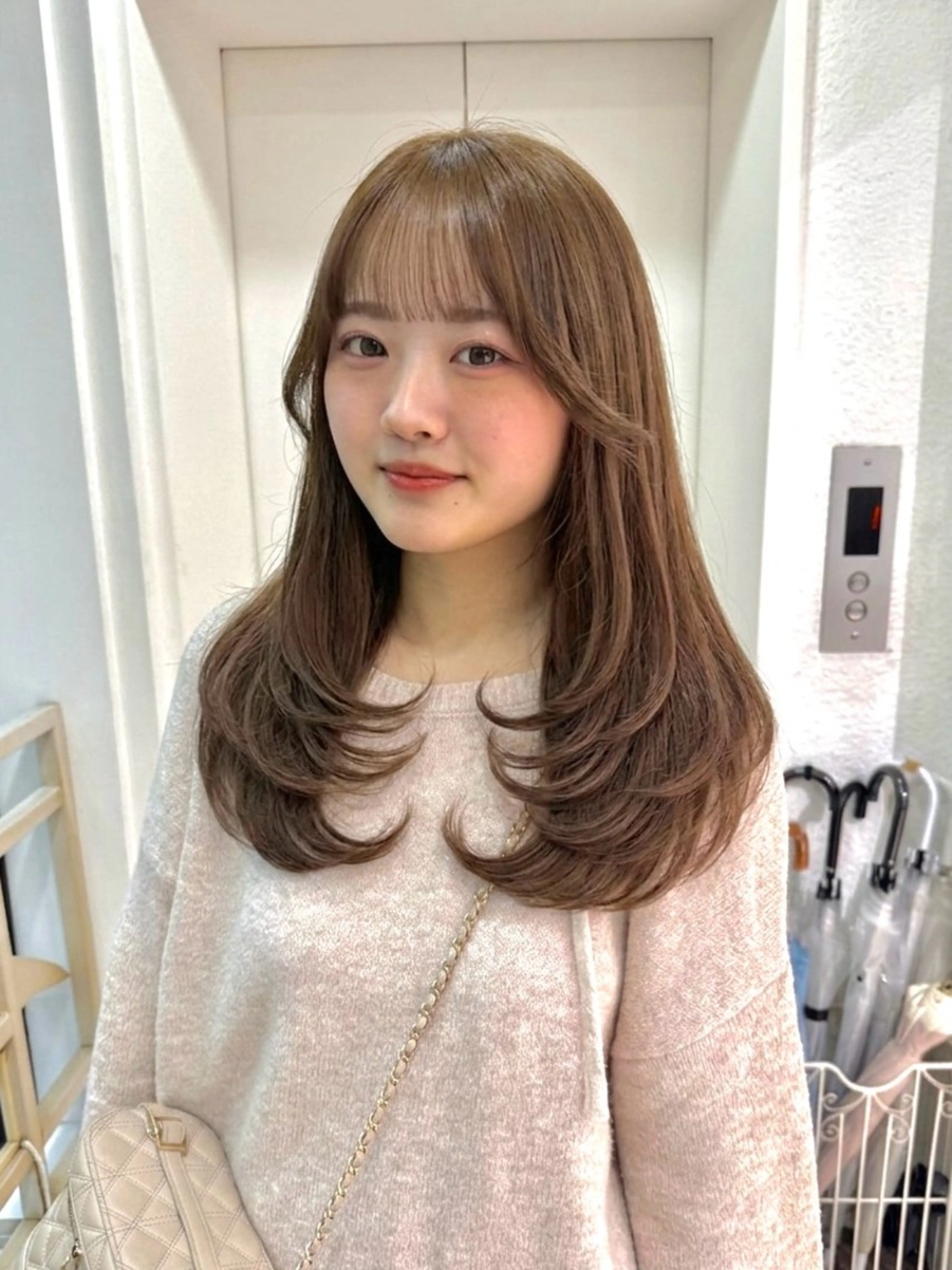 ロング レイヤーカット カット ヘアカラー トリートメント 髪質改善”透け感" カラー/Hono🪞のヘアスタイル