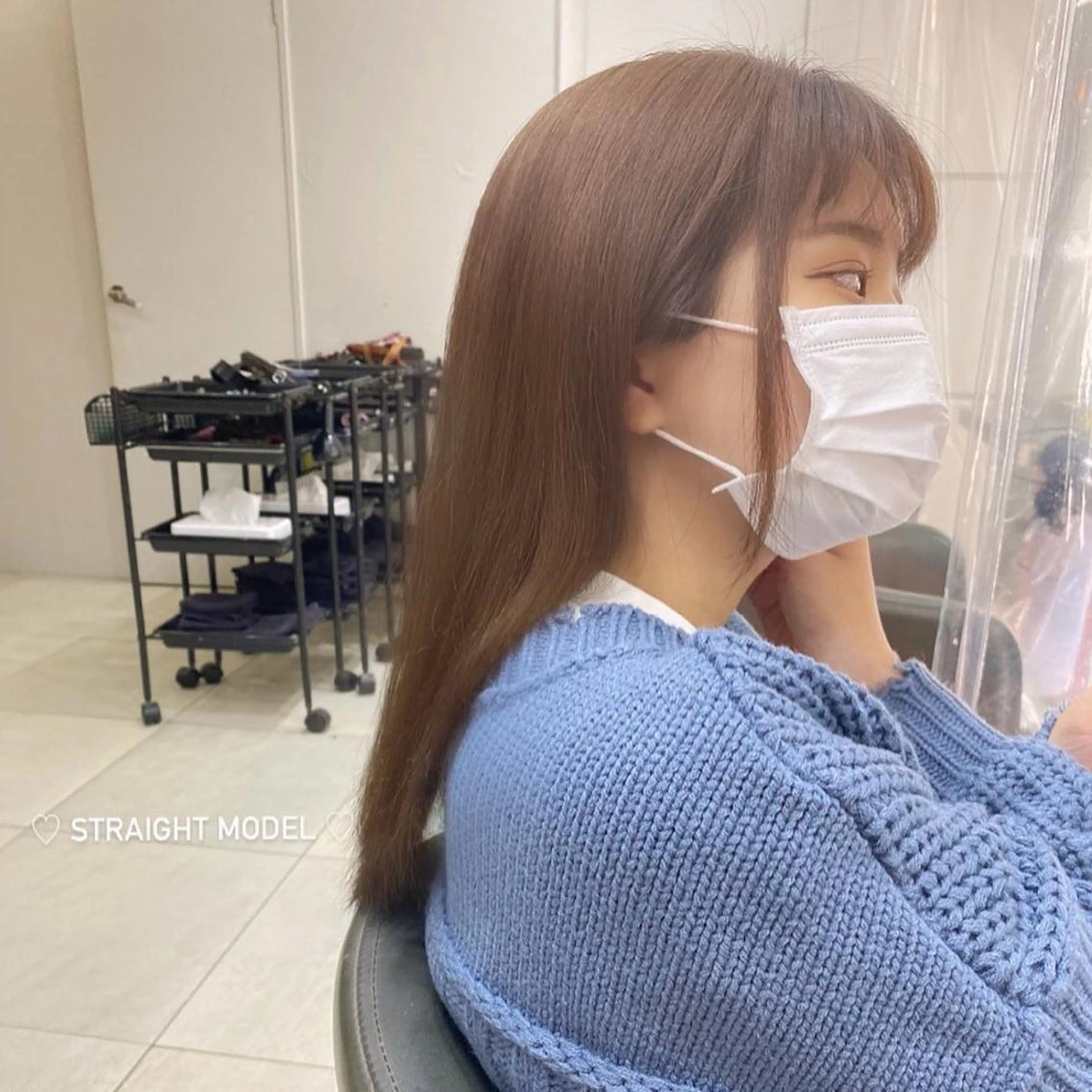 セミロング パーマ 酸性ストレート ストレートパーマ mako︴ Euphoriaのヘアスタイル