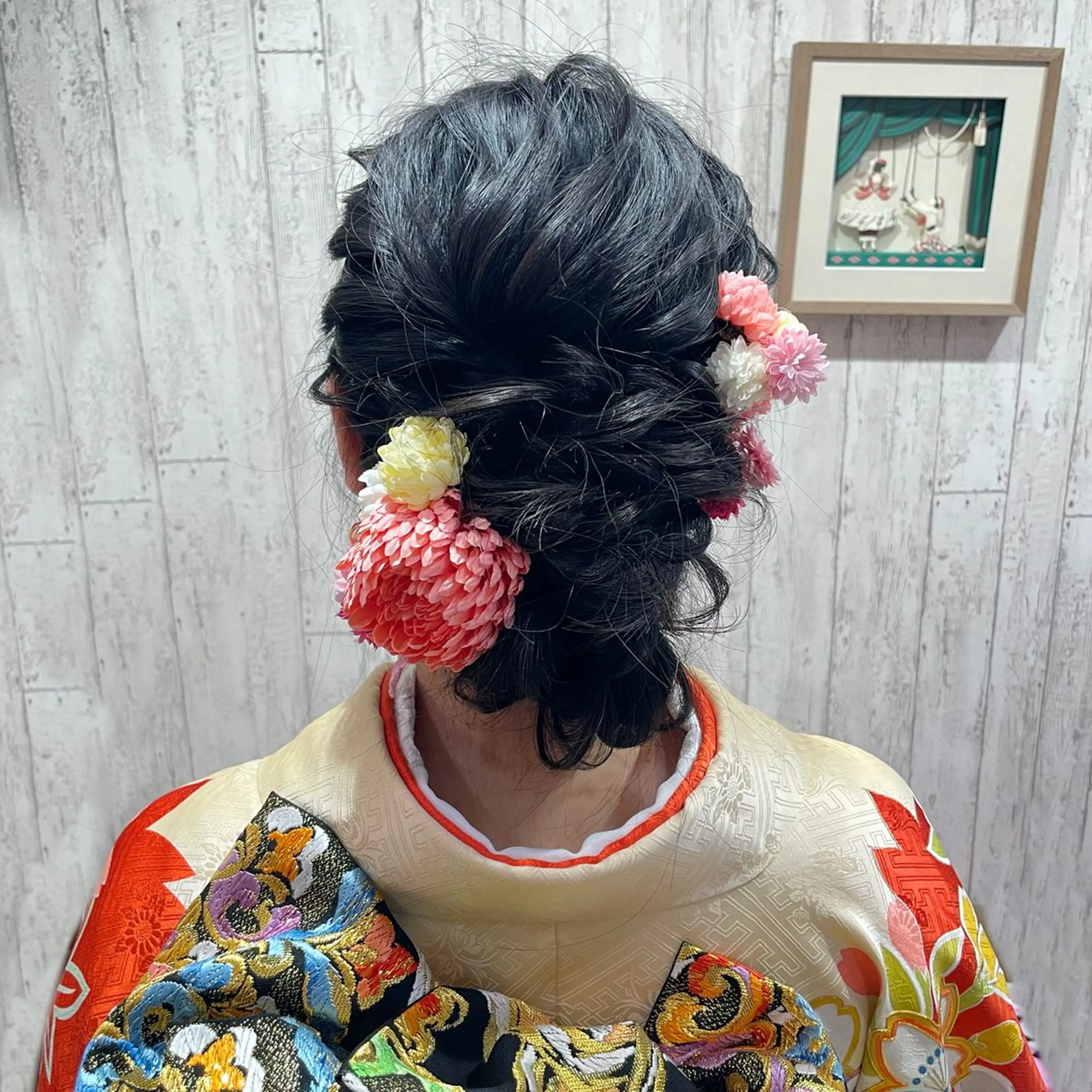 ロング ヘアアレンジ 成人式 髪飾り 古沢 みづきのヘアスタイル