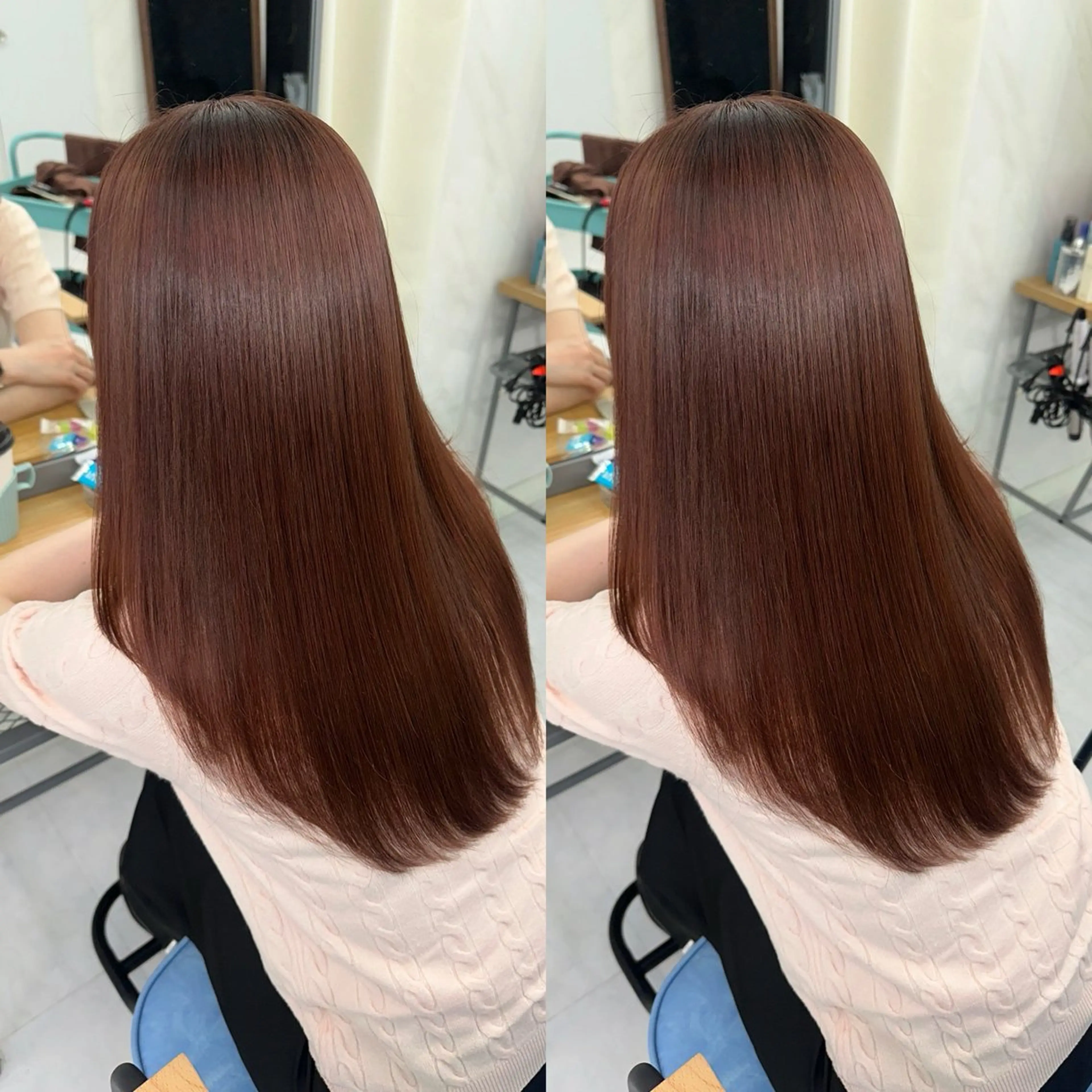 ロング カラー ブリーチ 透明感カラー インナーカラー 韓国風ヘア 縮毛矯正 カット ヘアカラー トリートメント 縮毛矯正×ボブ💎 髪質改善/木下のヘアスタイル