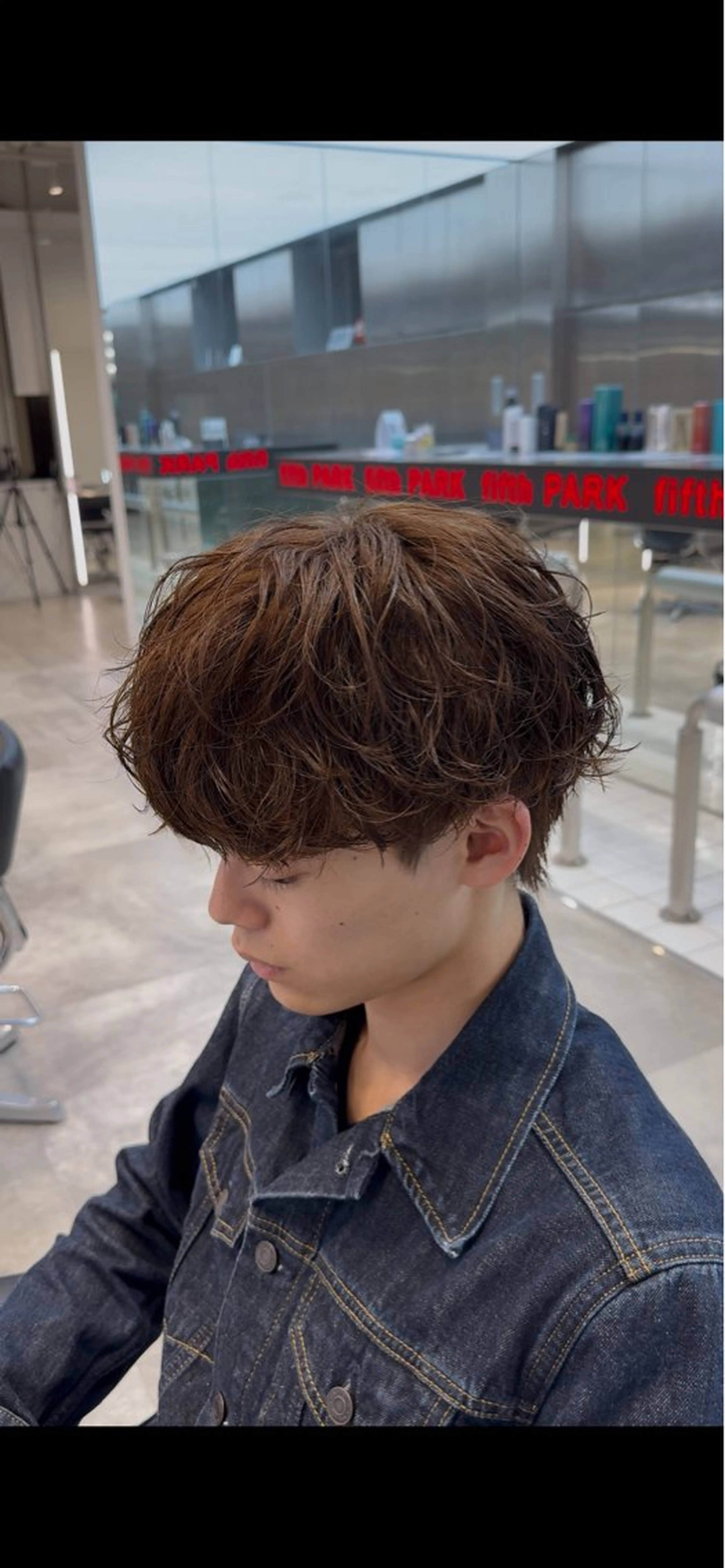 カラー パーマ メンズ カット ヘアカラー パーマ fifth park 六反穂 龍介のヘアスタイル