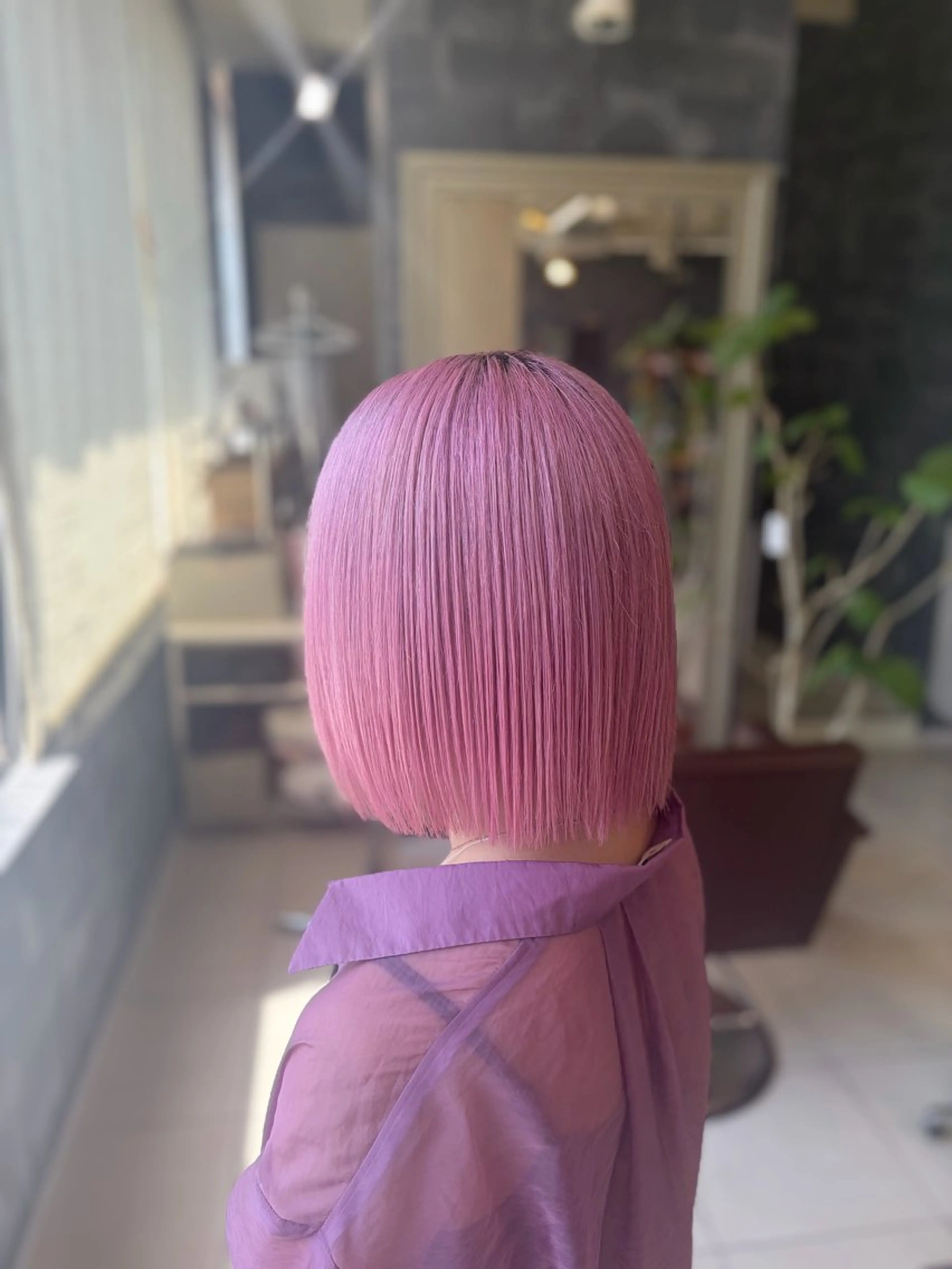 ミディアム カラー ブリーチ ダブルカラー ハイトーンカラー ピンクカラー ホワイトピンク カット ヘアカラー ⭐️さき⭐️ カラー/エクステのヘアスタイル