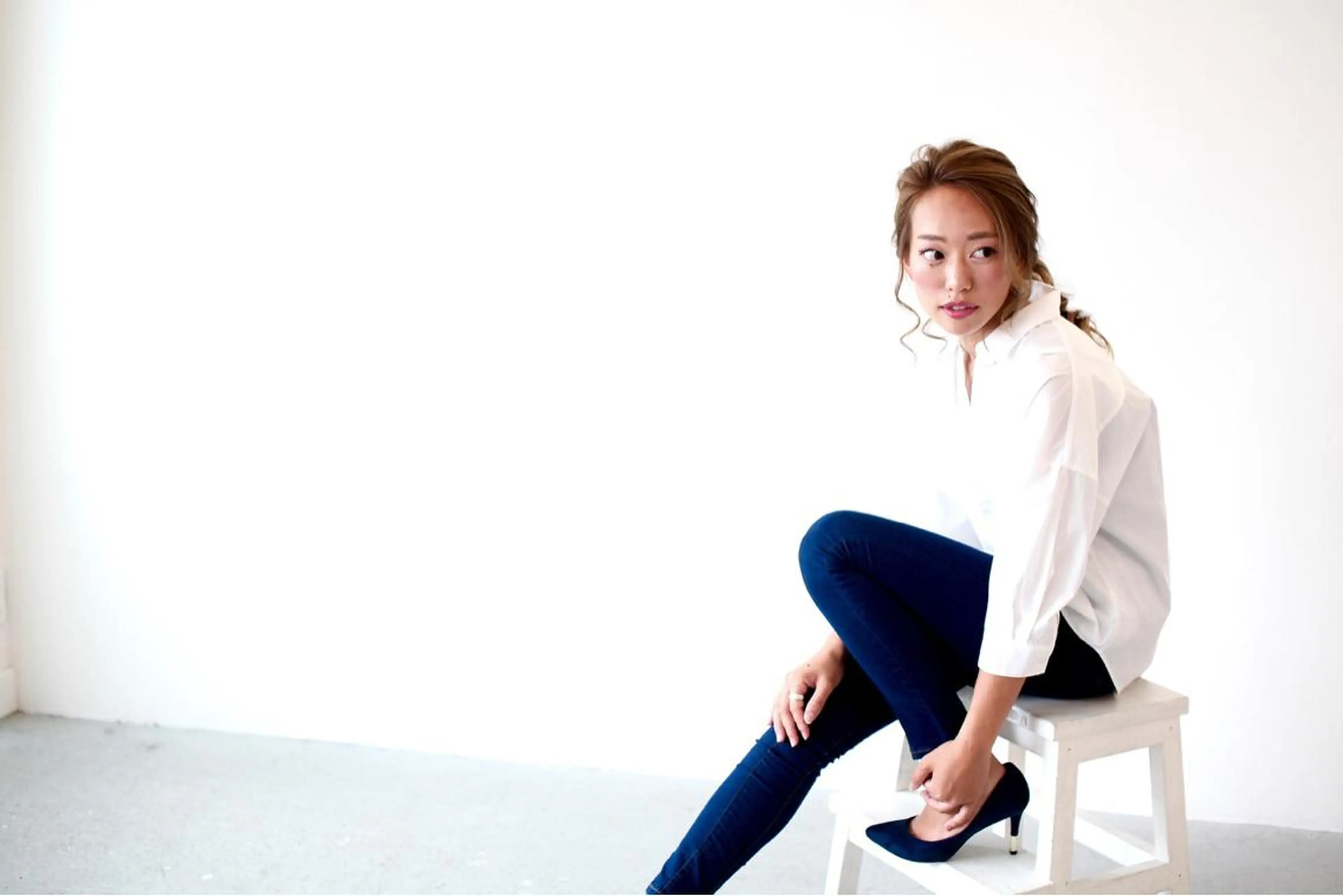 ミディアム セミロング ロング カラー ヘアアレンジ ブリーチカラー🌈 石垣翔太のヘアスタイル