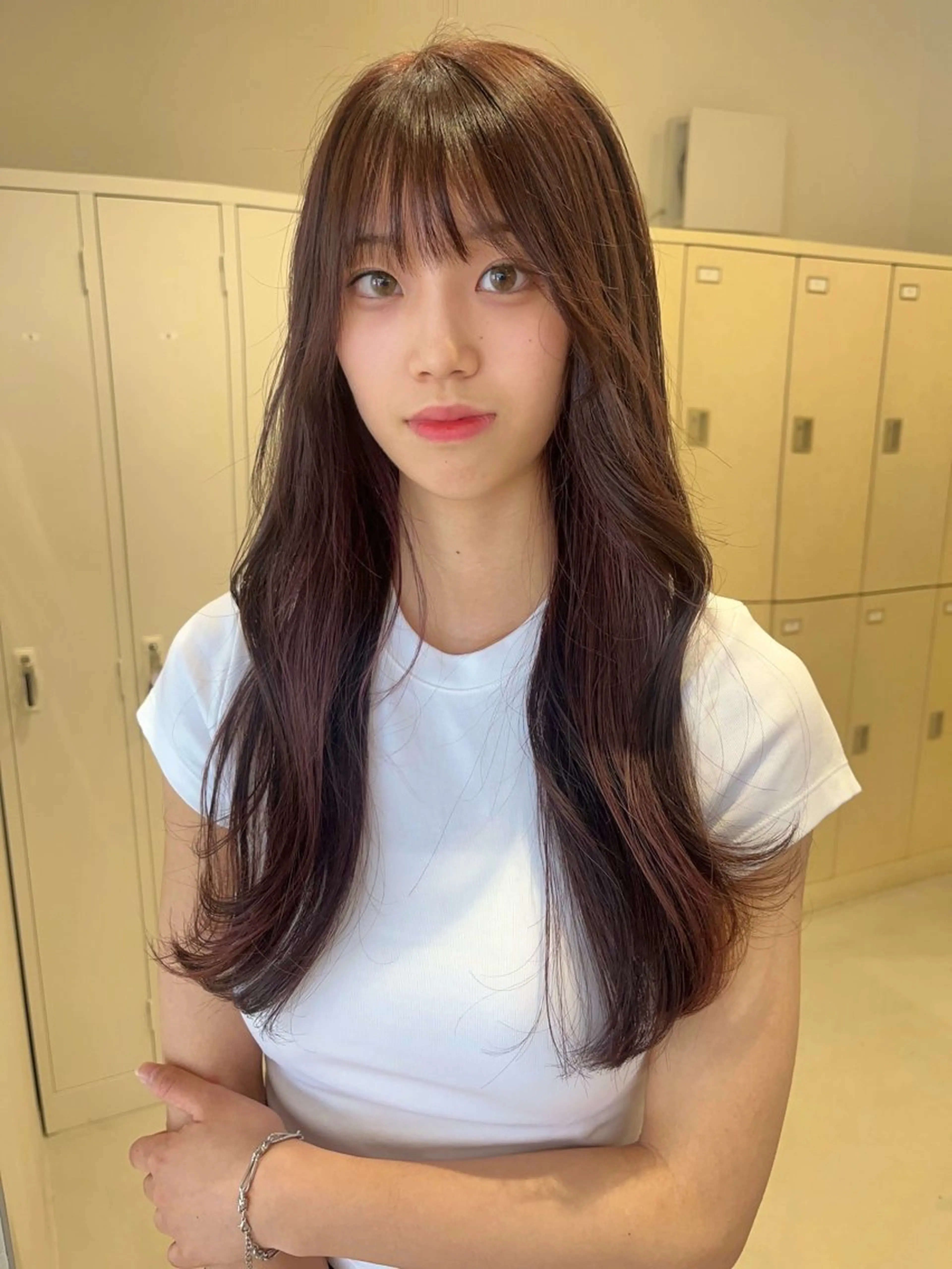 ロング カラー グレージュ ピンクカラー 透明感カラー🫧🌈 似合わせカット✂︎のヘアスタイル