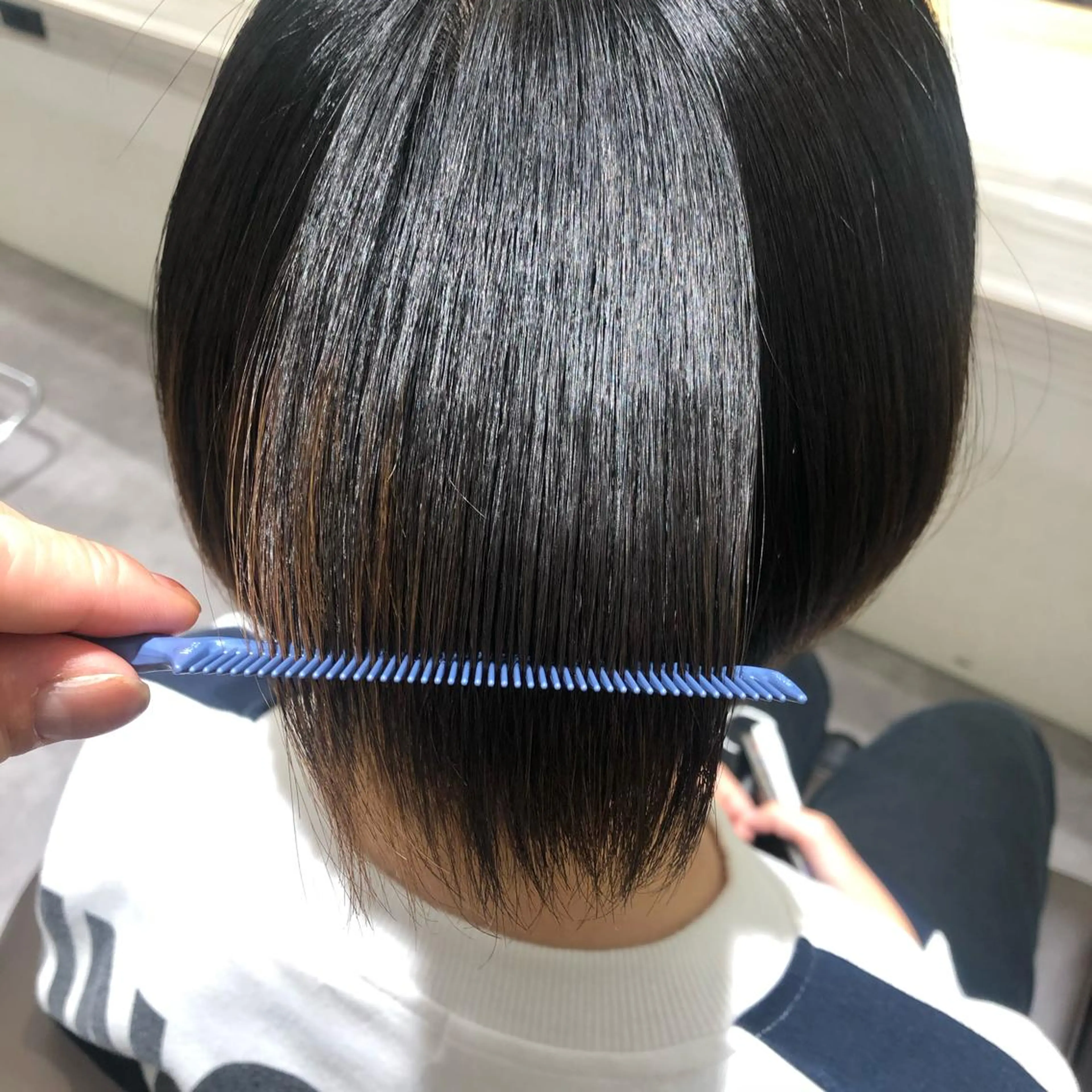 ショート ムトウセイマ/ 縮毛矯正/ブリーチのヘアスタイル