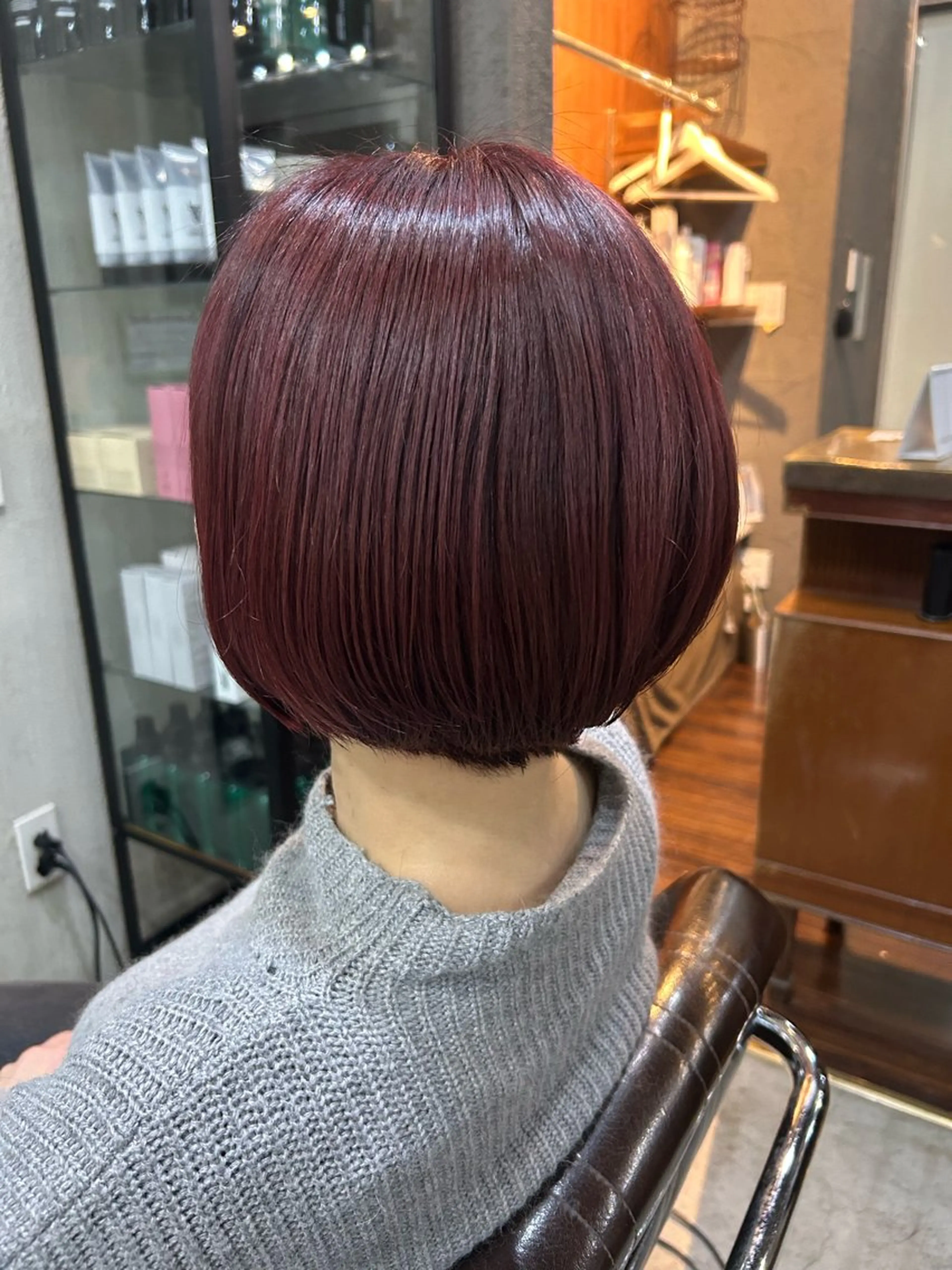 ショート カラー レッドカラー ヘアカラー 桜田 修未のヘアスタイル