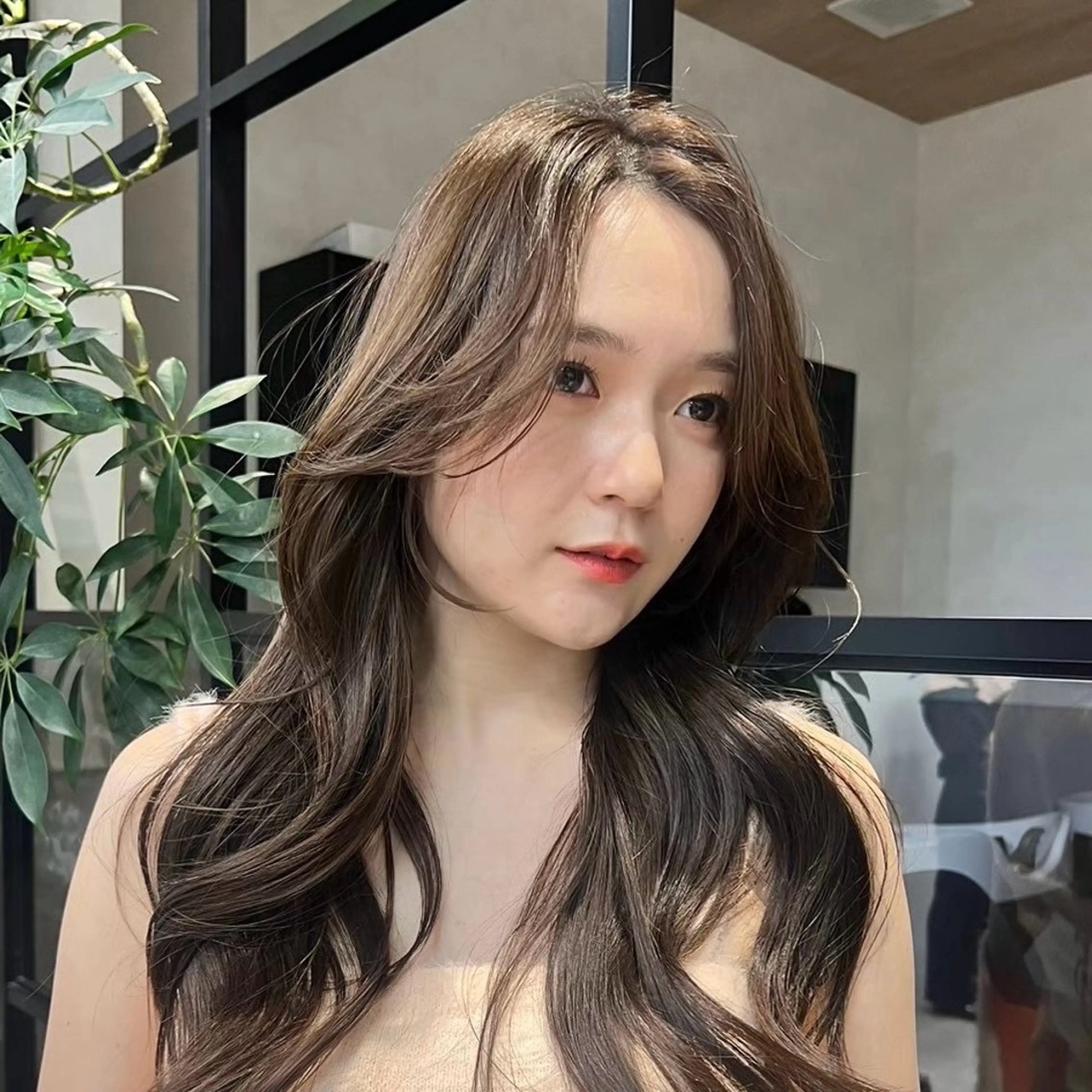 ロング カラー ヘアアレンジ 地毛風縮毛矯正 /ニュアンス/はるたのヘアスタイル