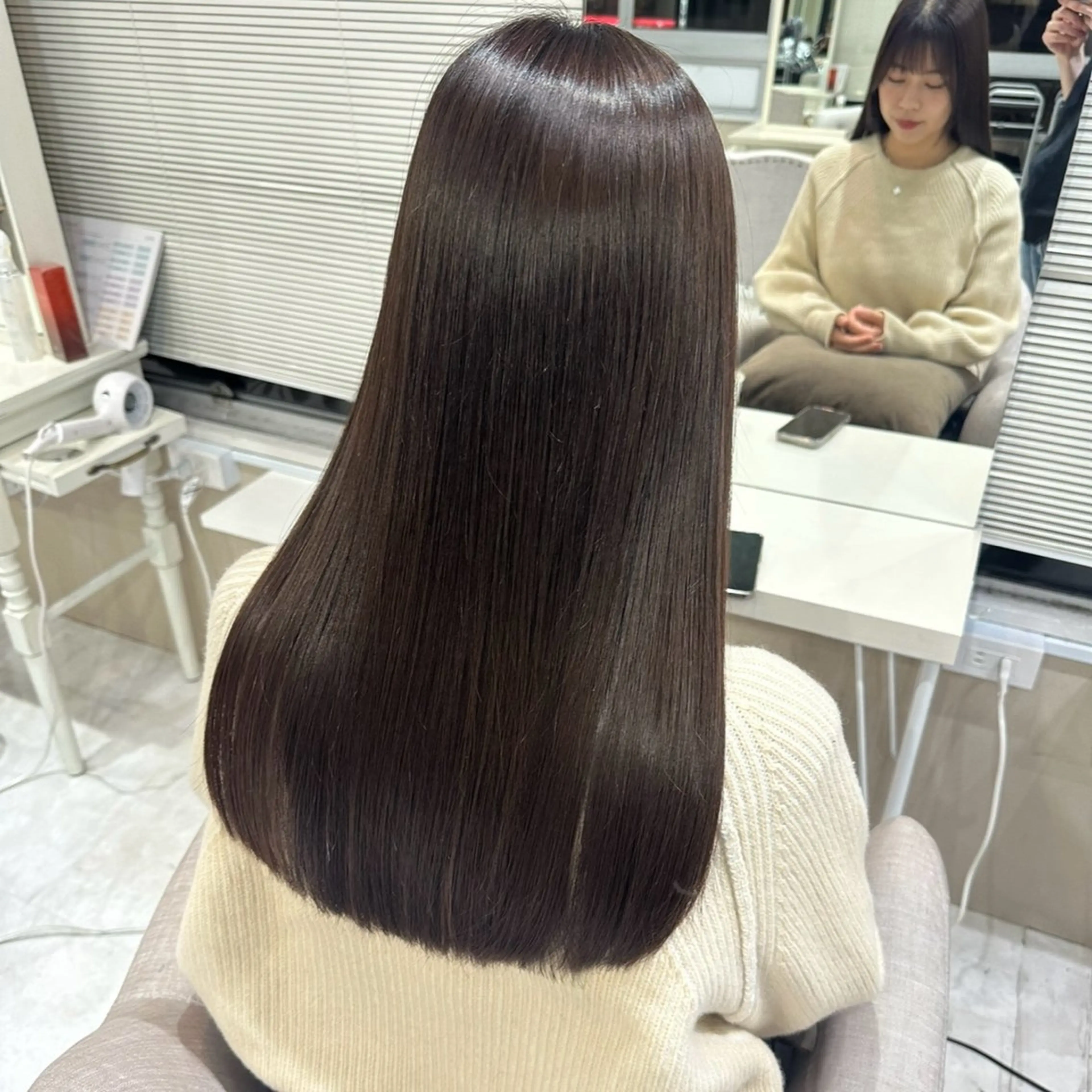 セミロング カット 縮毛矯正 トリートメント 梅田髪質改善 韓国カット/星野綾哉のヘアスタイル