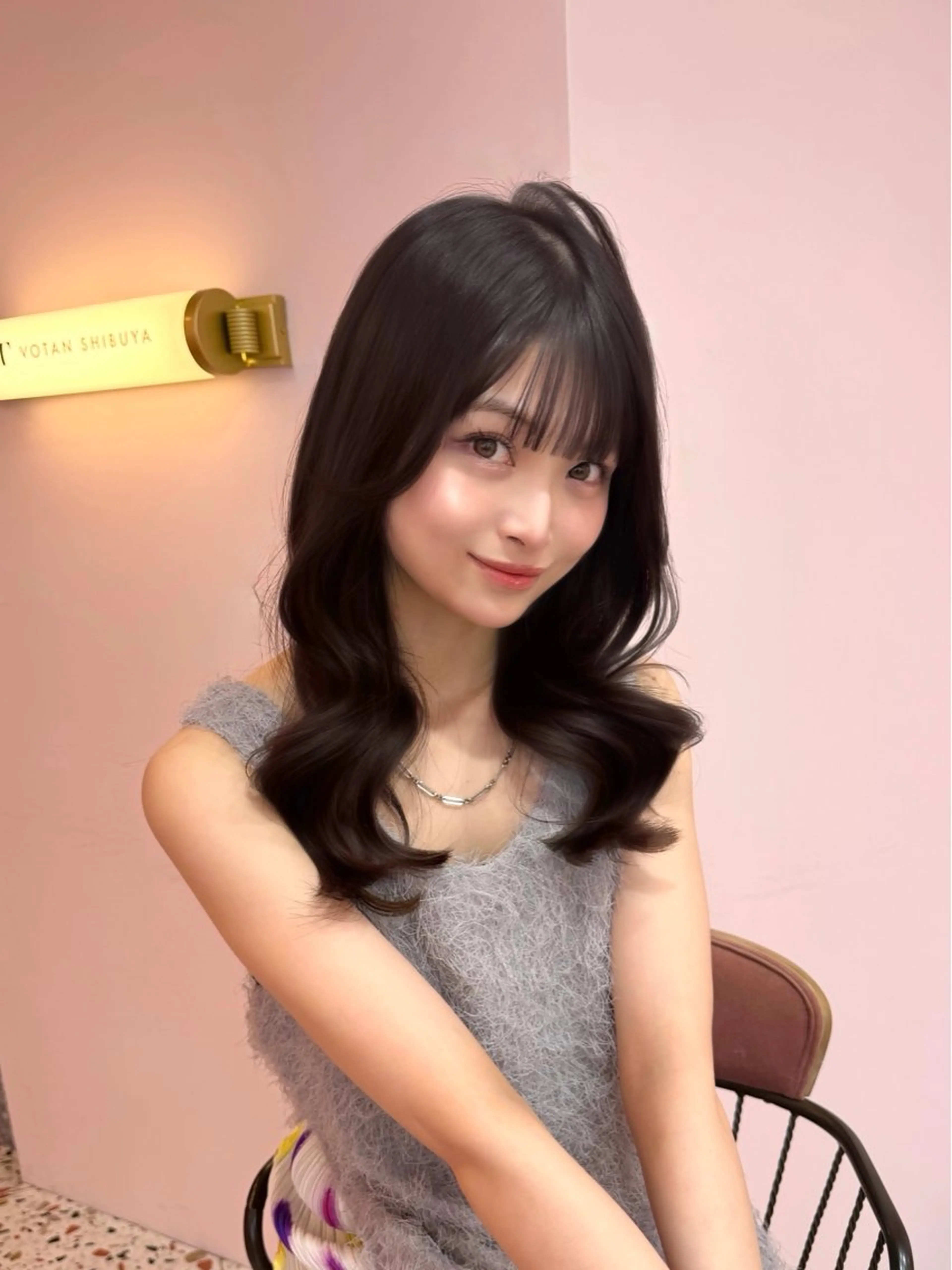 セミロング チョコレートブラウン 韓国風ヘア トリートメント 渋谷/韓国ヘア/ 顔まわり♡Ayakaのヘアスタイル