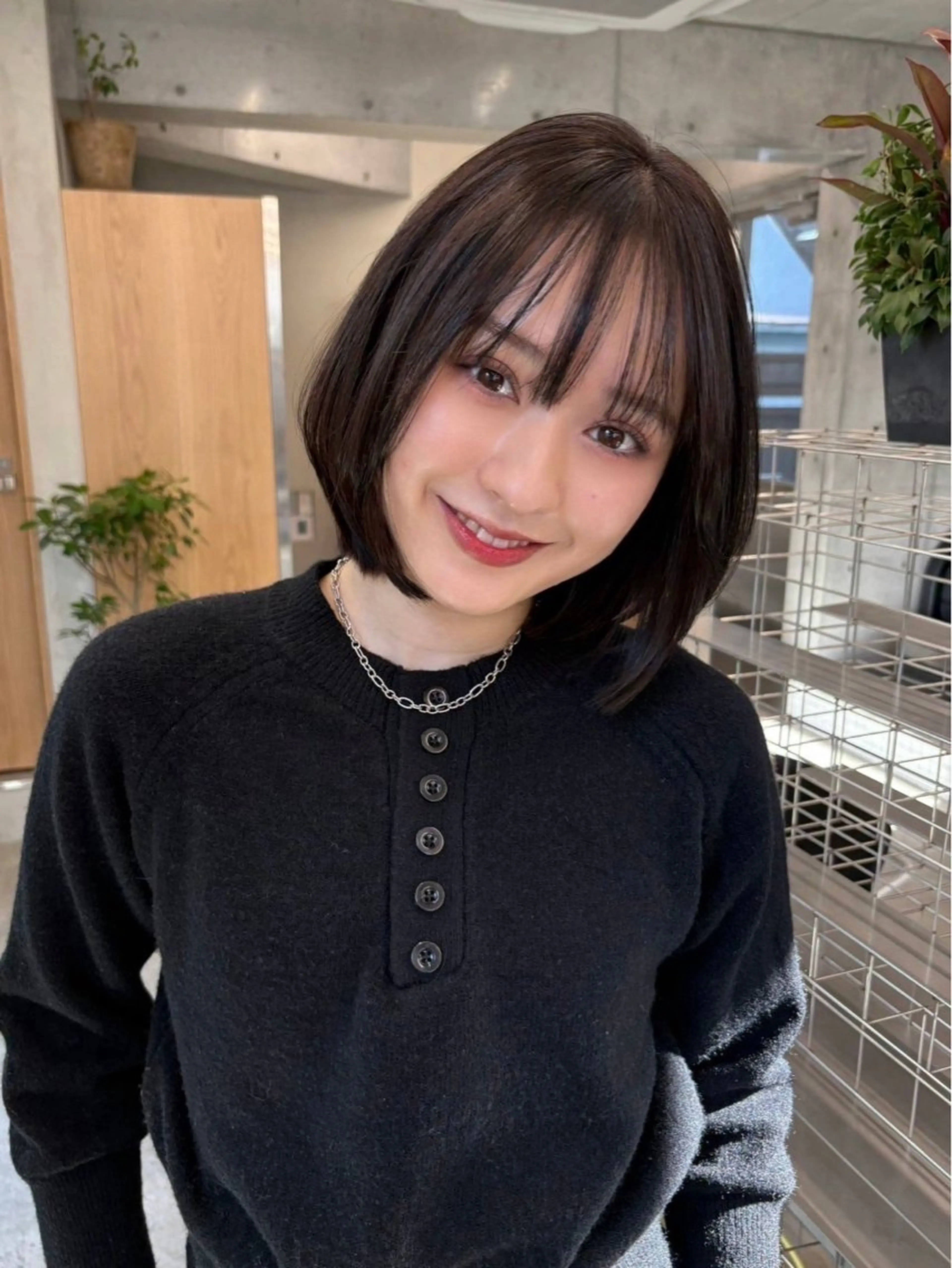 ミディアム カラー カット ヘアカラー トリートメント レイヤー/柔色 カラー/SAkiのヘアスタイル