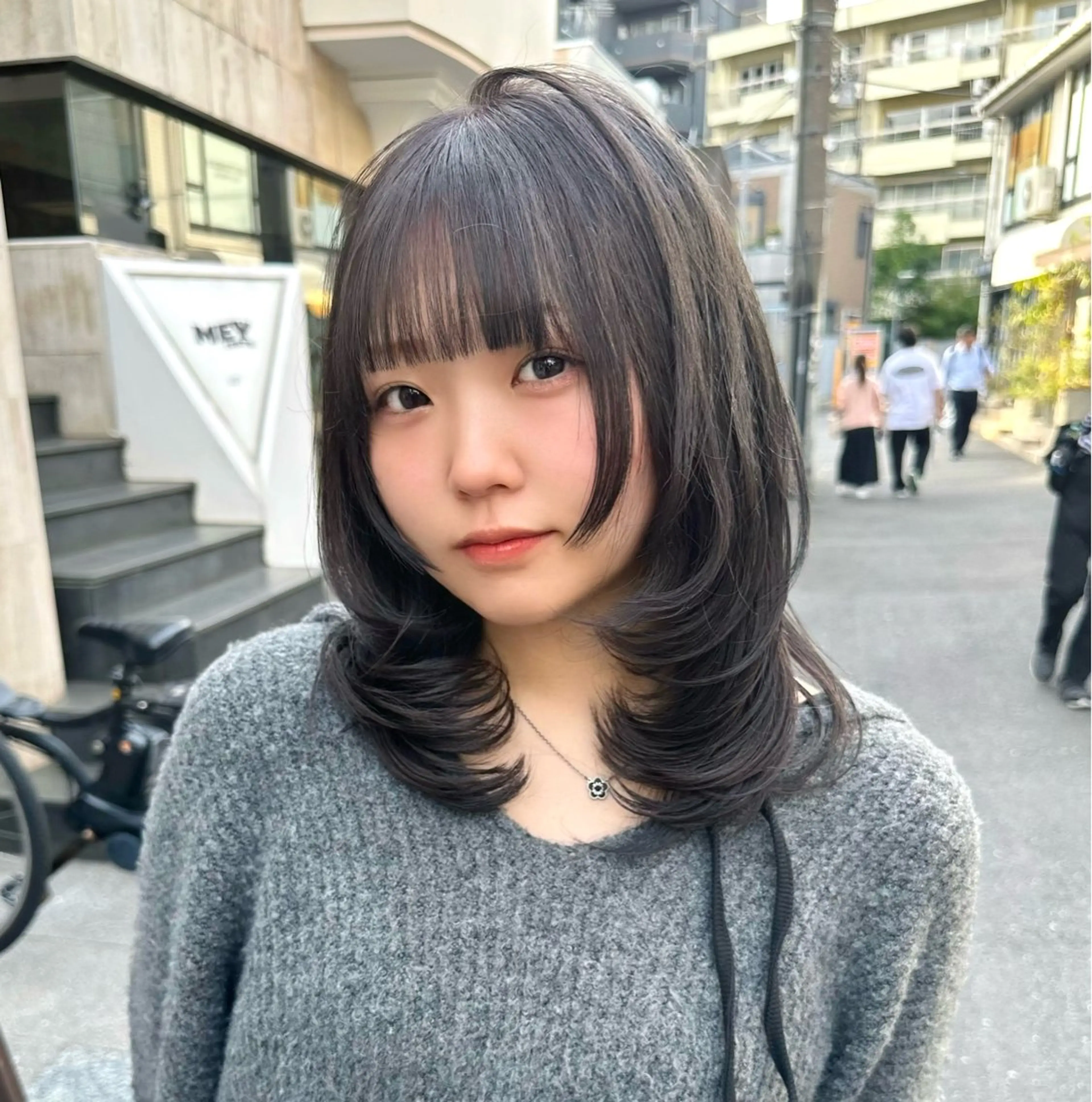 ミディアム カラー カット ヘアカラー トリートメント ヘッドスパ 韓国系レイヤー特化 hiroのヘアスタイル