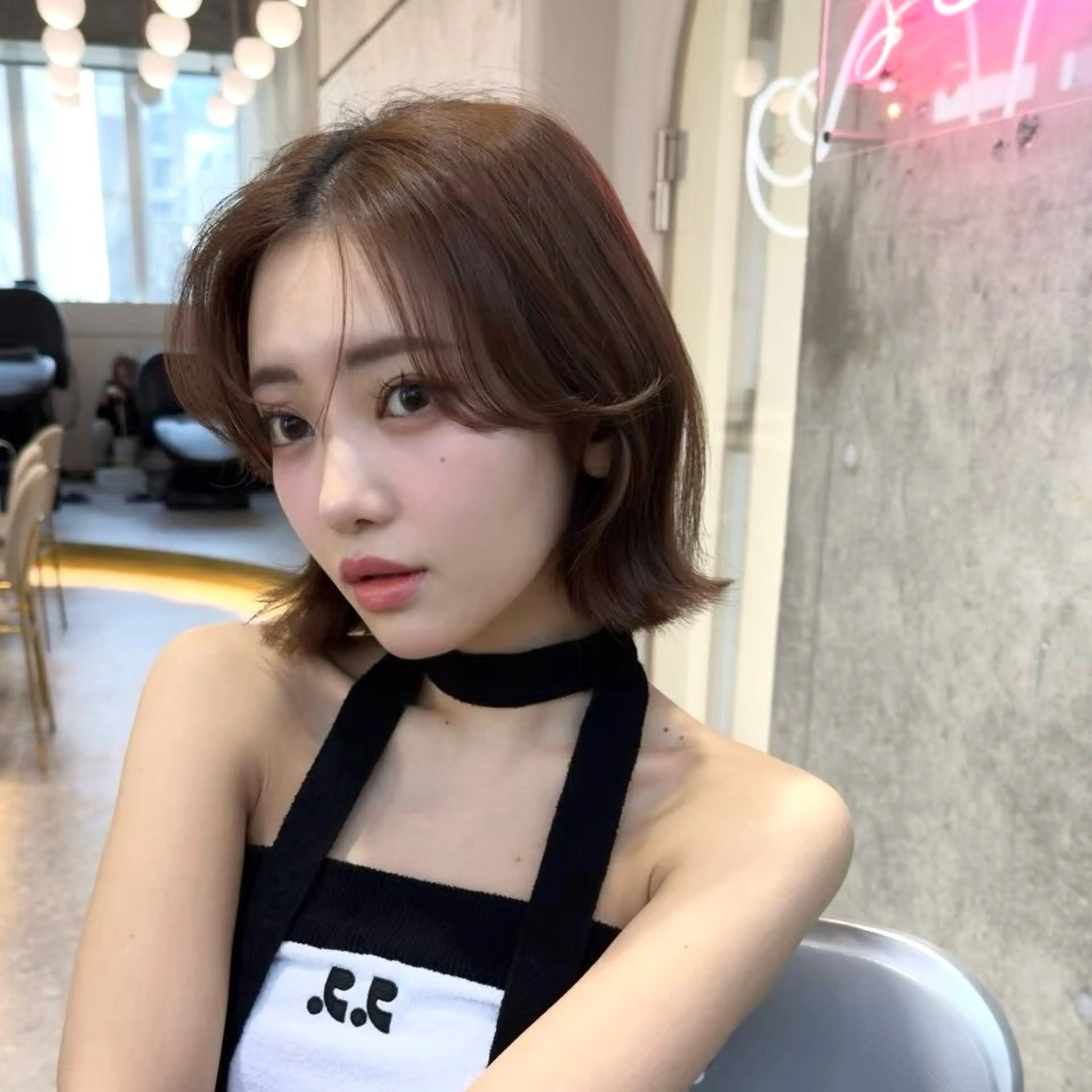 ミディアム カラー カット ヘアカラー トリートメント 新宿/髪質改善/ボブ 韓国レイヤー大重聖斗のヘアスタイル