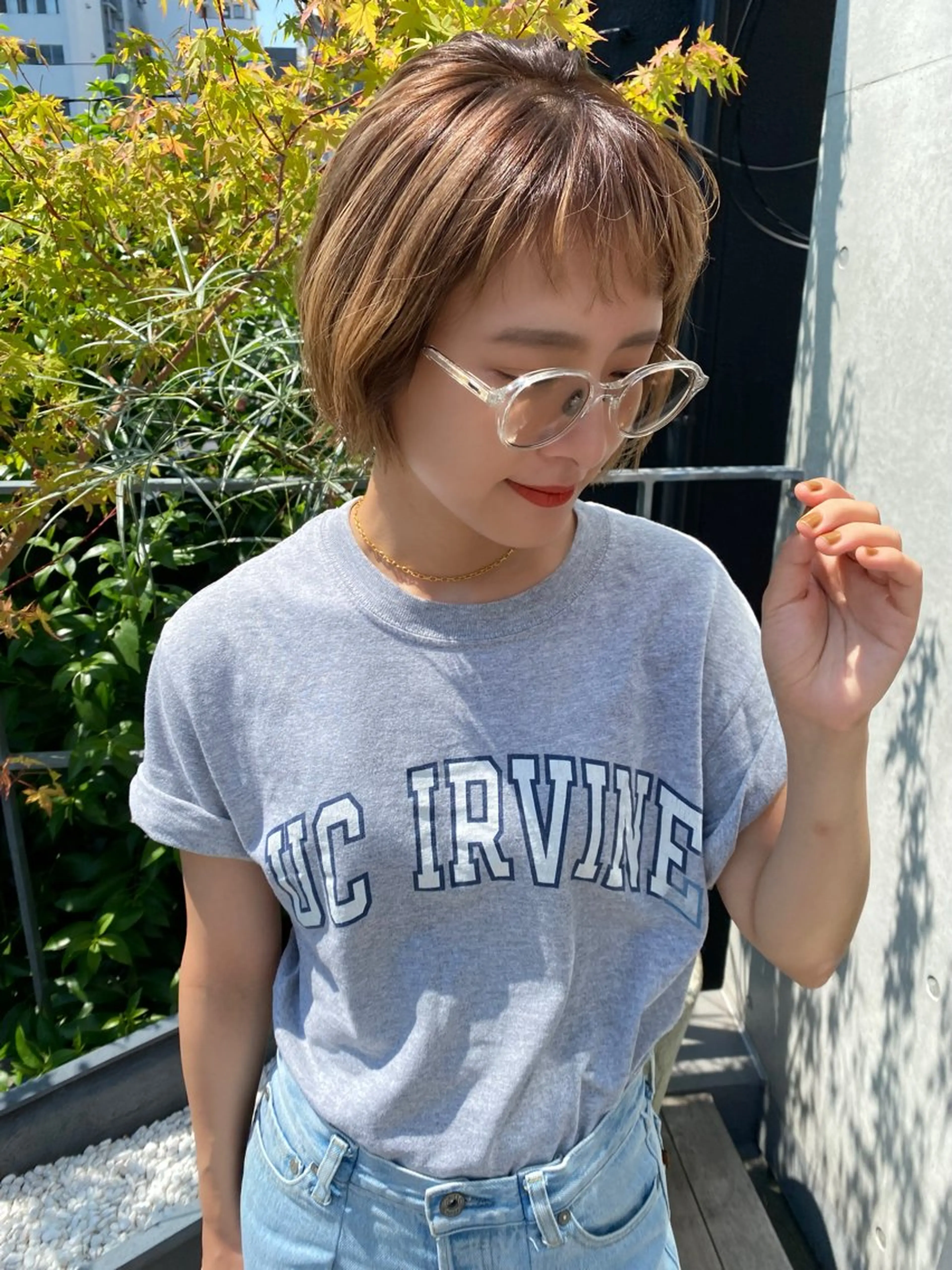 ショート カラー ショートボブ ハイトーンカラー ボブ ショートヘア カット ヘアカラー トリートメント 似合わせカット レイヤー/ボブのヘアスタイル