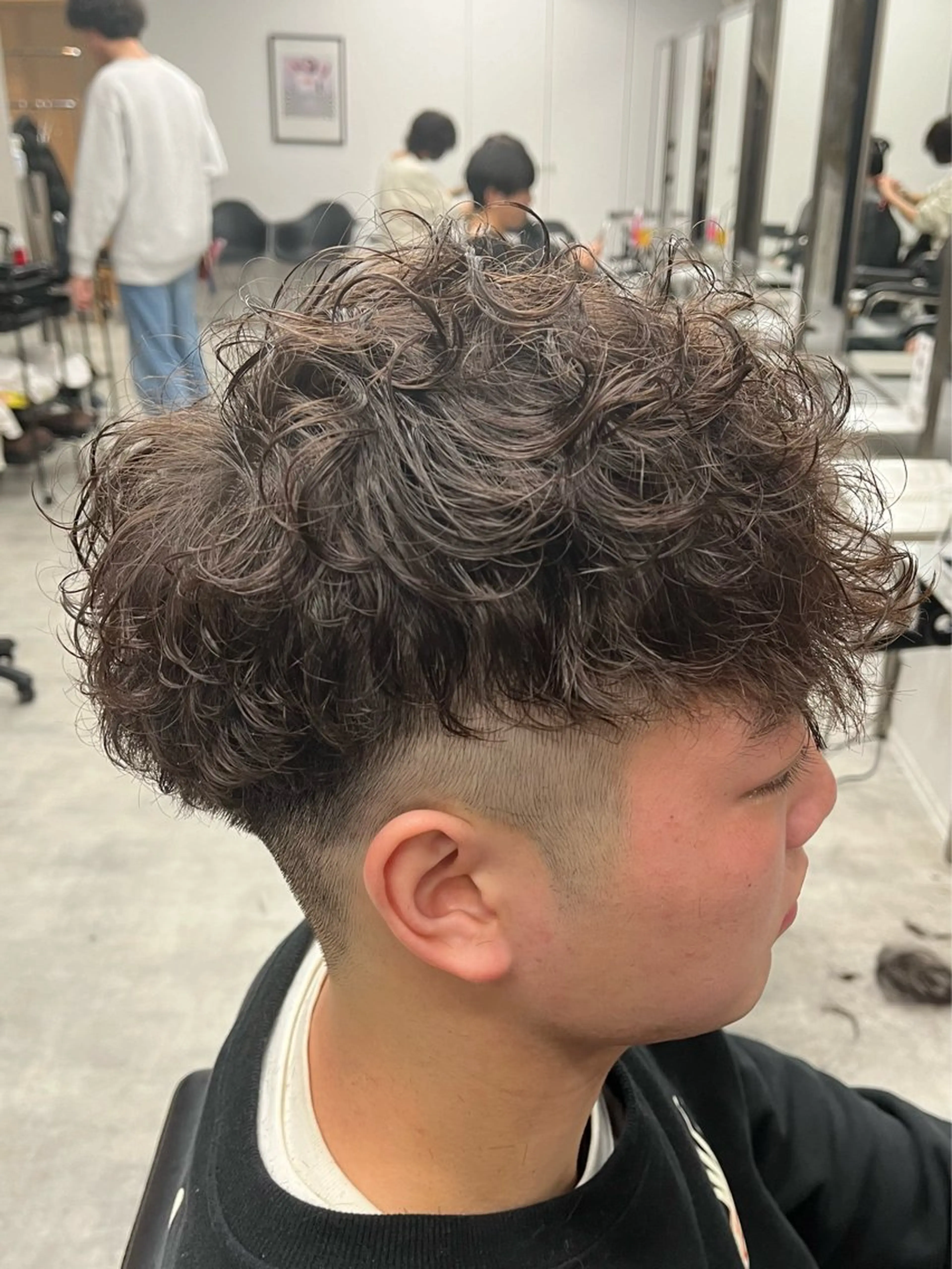 ショート パーマ メンズ メンズパーマ スペインカール 新潟メンズパーマ 新潟駅/小田拓実のヘアスタイル
