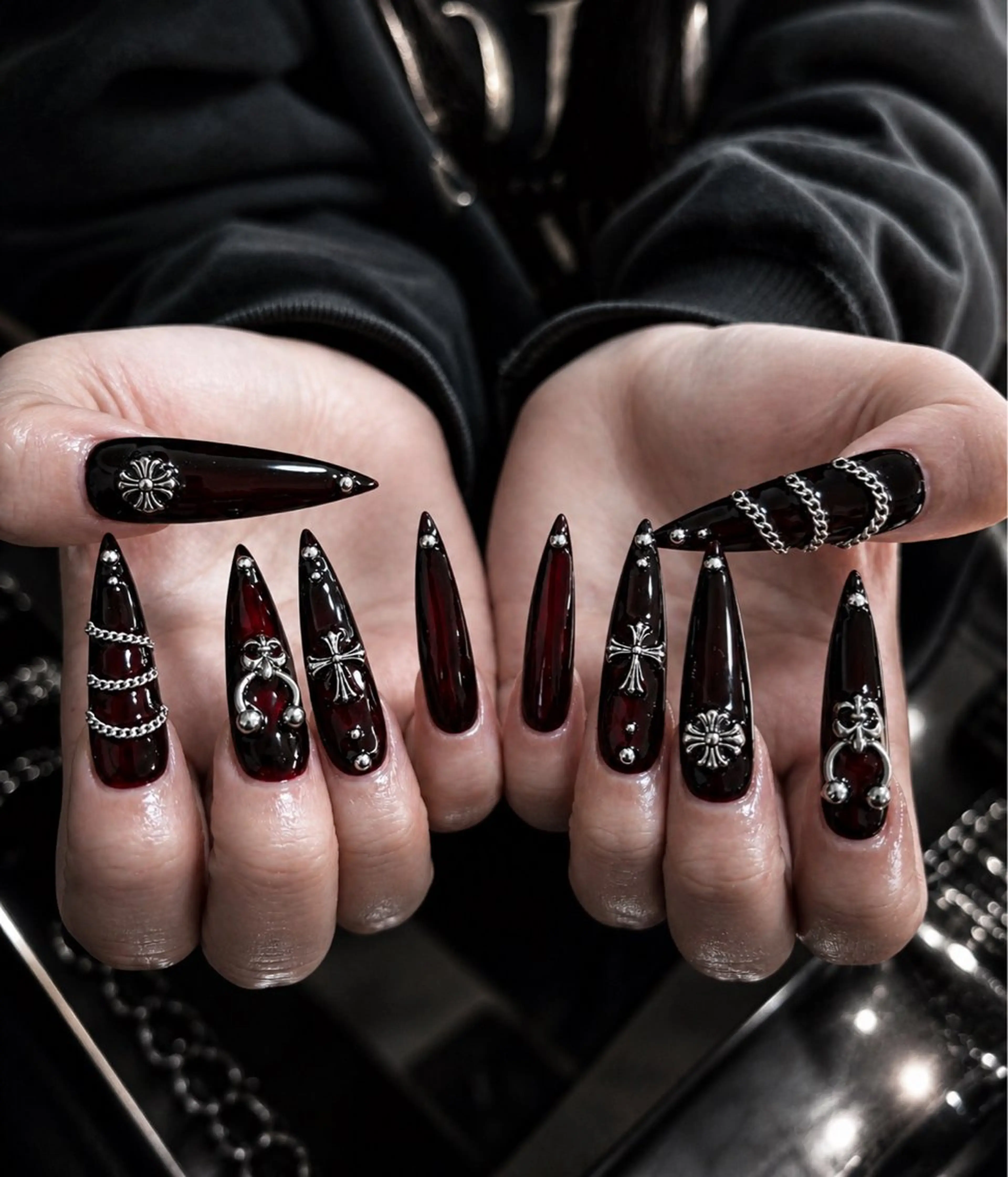 ネイル アートネイル オーロラネイル チークネイル 長さ出し フットネイル ハンドネイル Chan nailsのネイルデザイン