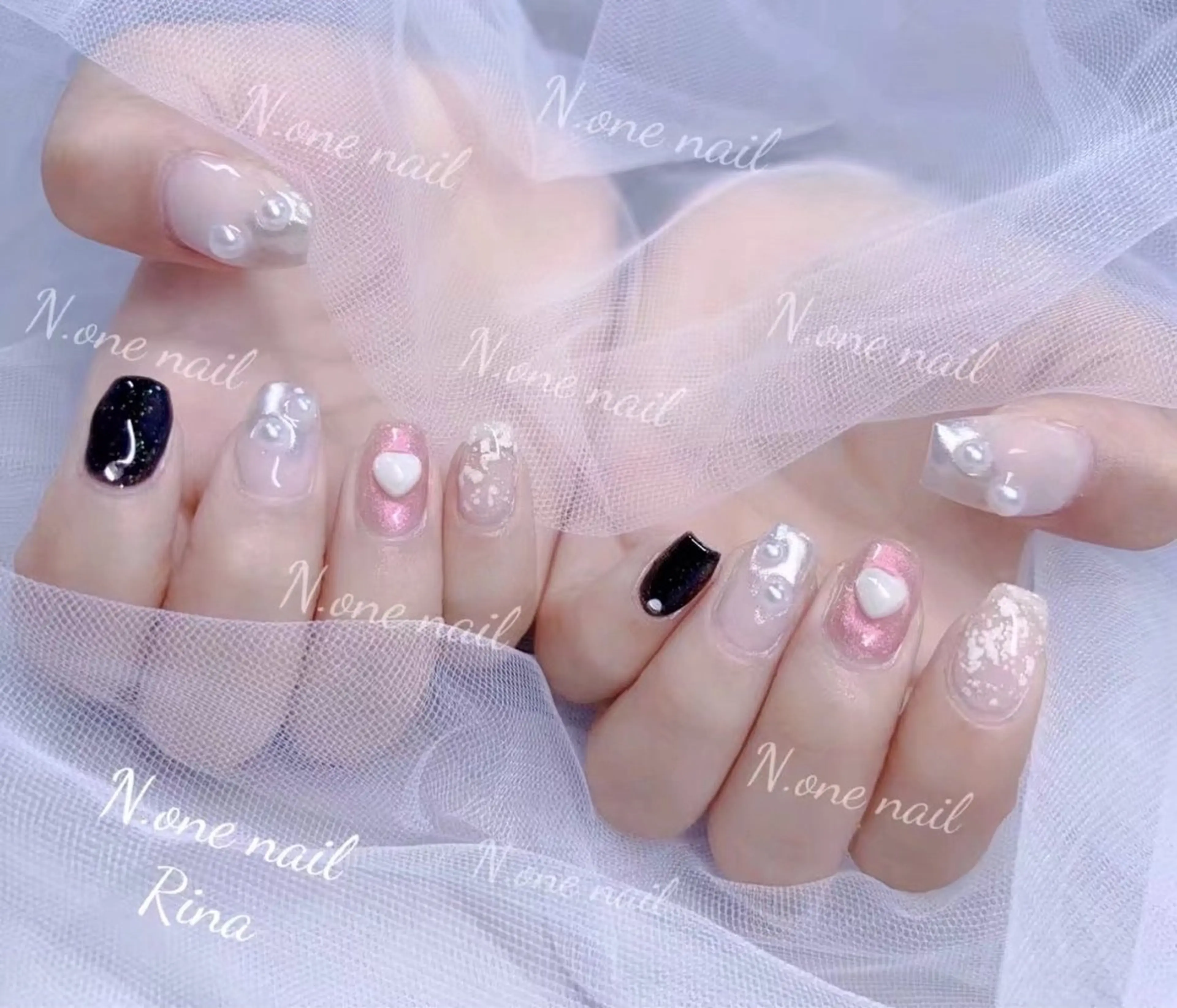 ネイル 長いだし/スカルプ/ パラシェルN.oneのネイルデザイン