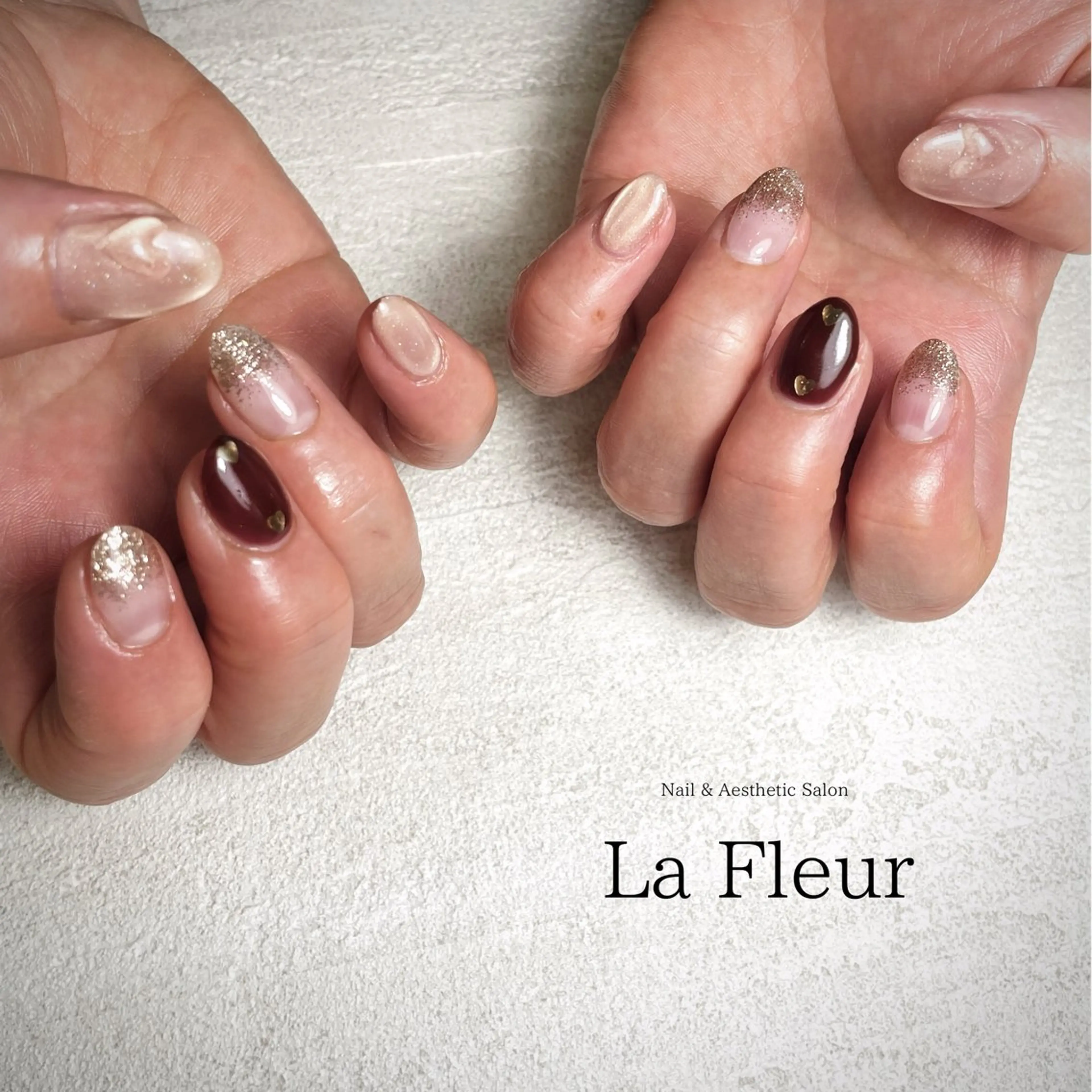 ネイル ハート マグネットネイル ぷっくりネイル バレンタイン ハンドネイル K Harukaのネイルデザイン