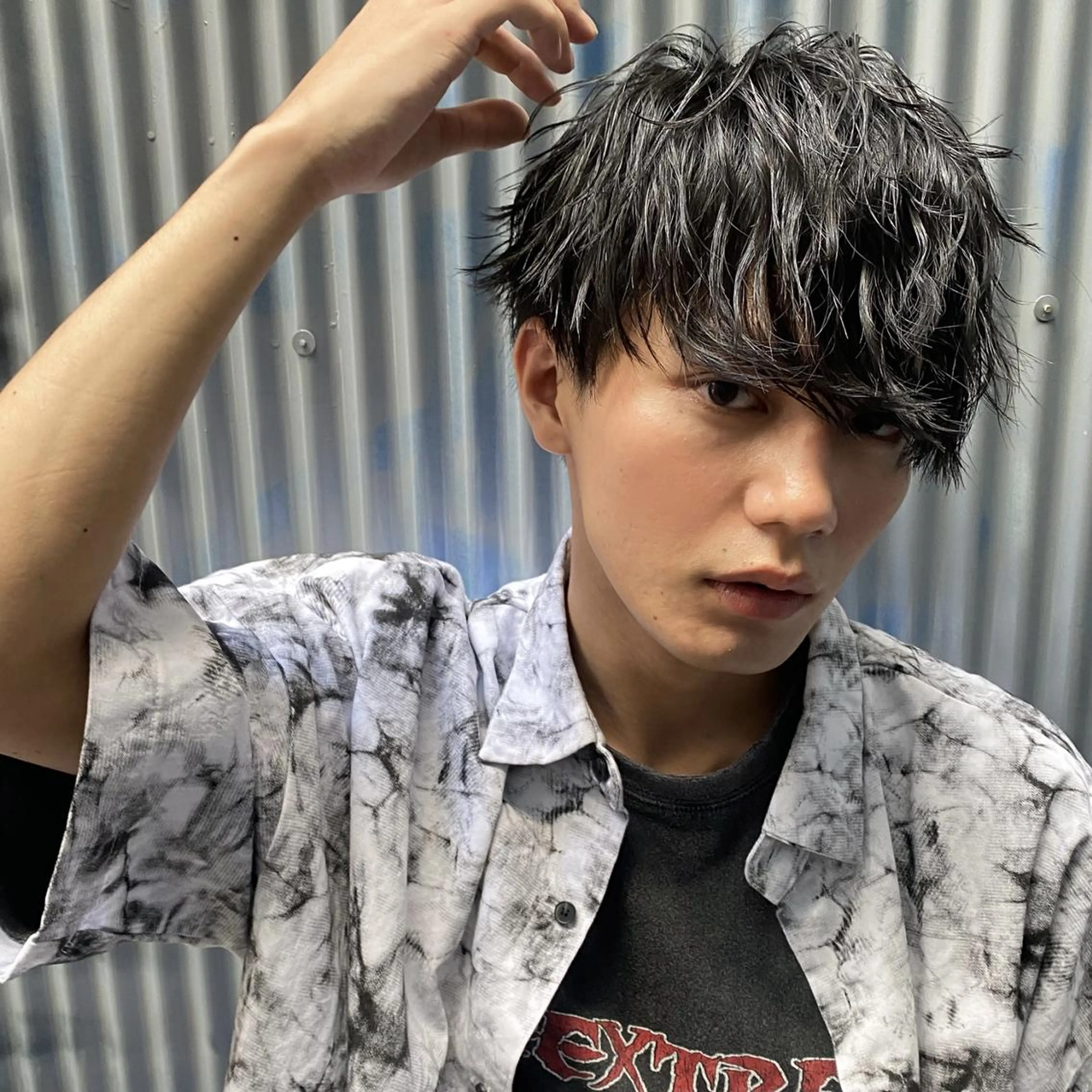 メンズ パーマ ショート カット パーマ Mens salon ANDYのヘアスタイル
