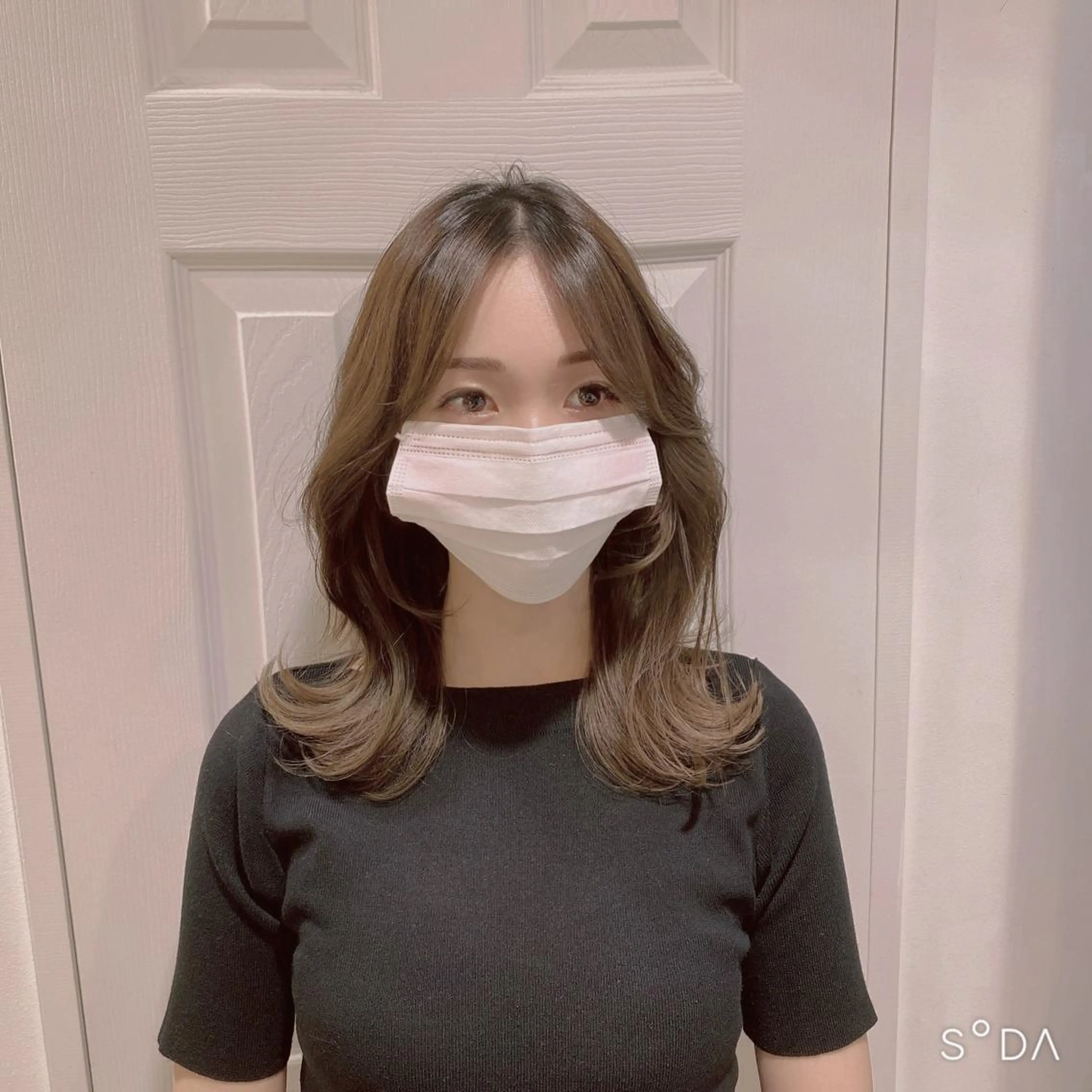 セミロング カット パーソナルカラー lapiax阿部のヘアスタイル