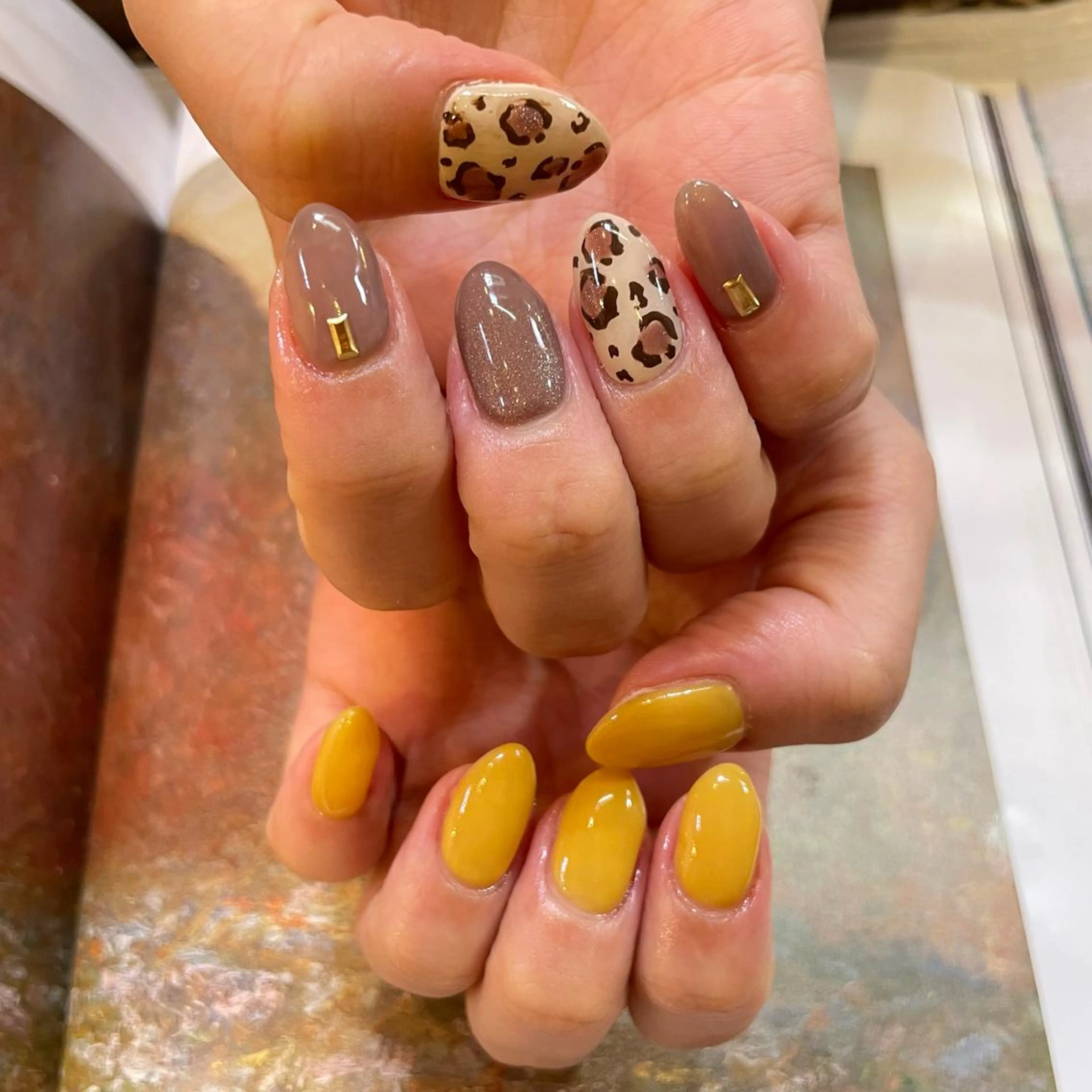 ネイル アニマル柄 自由が丘✳︎奥沢 nail söpöのネイルデザイン