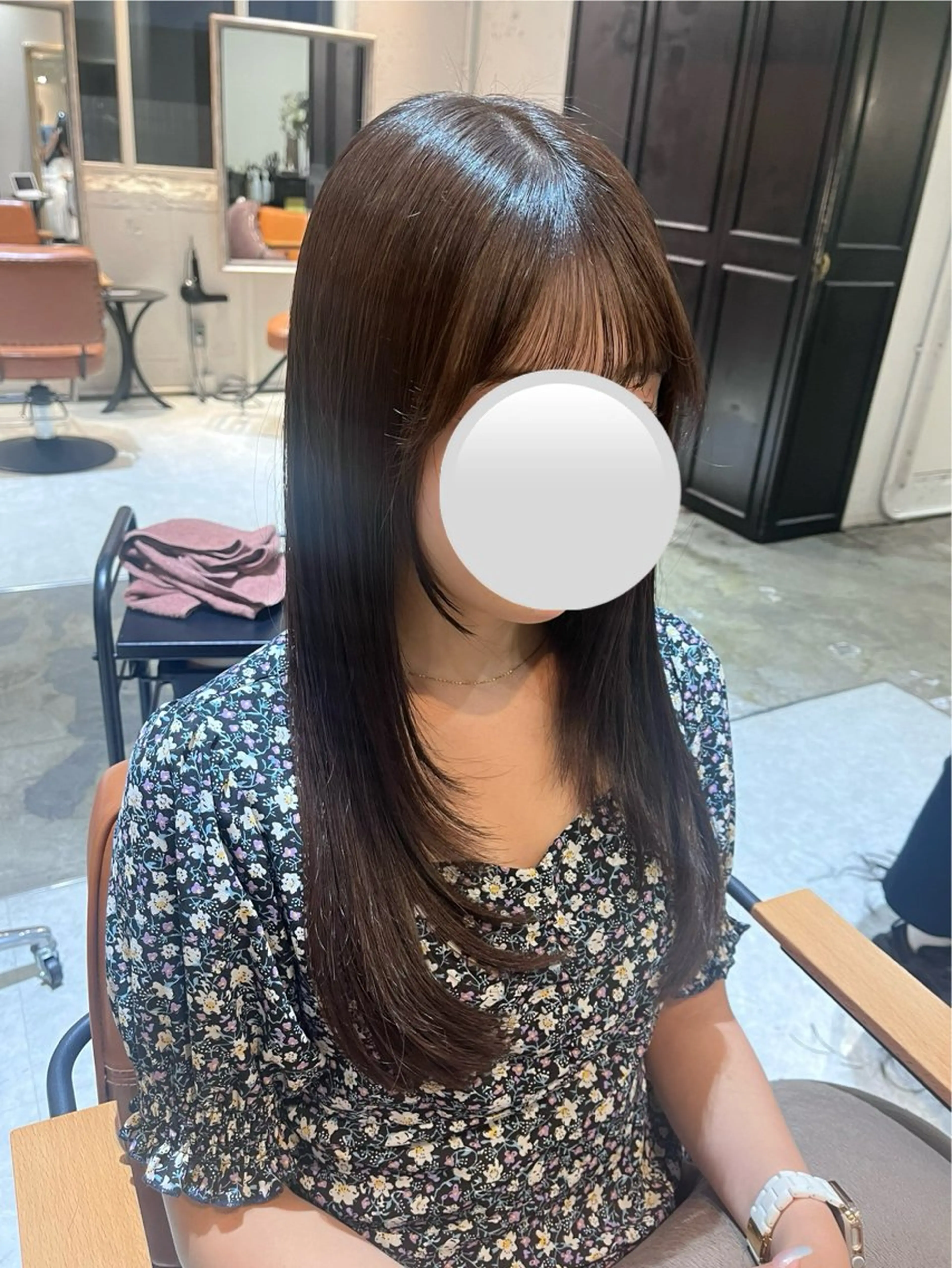 ロング レイヤーカット カット ヘアカラー トリートメント パーソナル診断 髪質改善TRのヘアスタイル