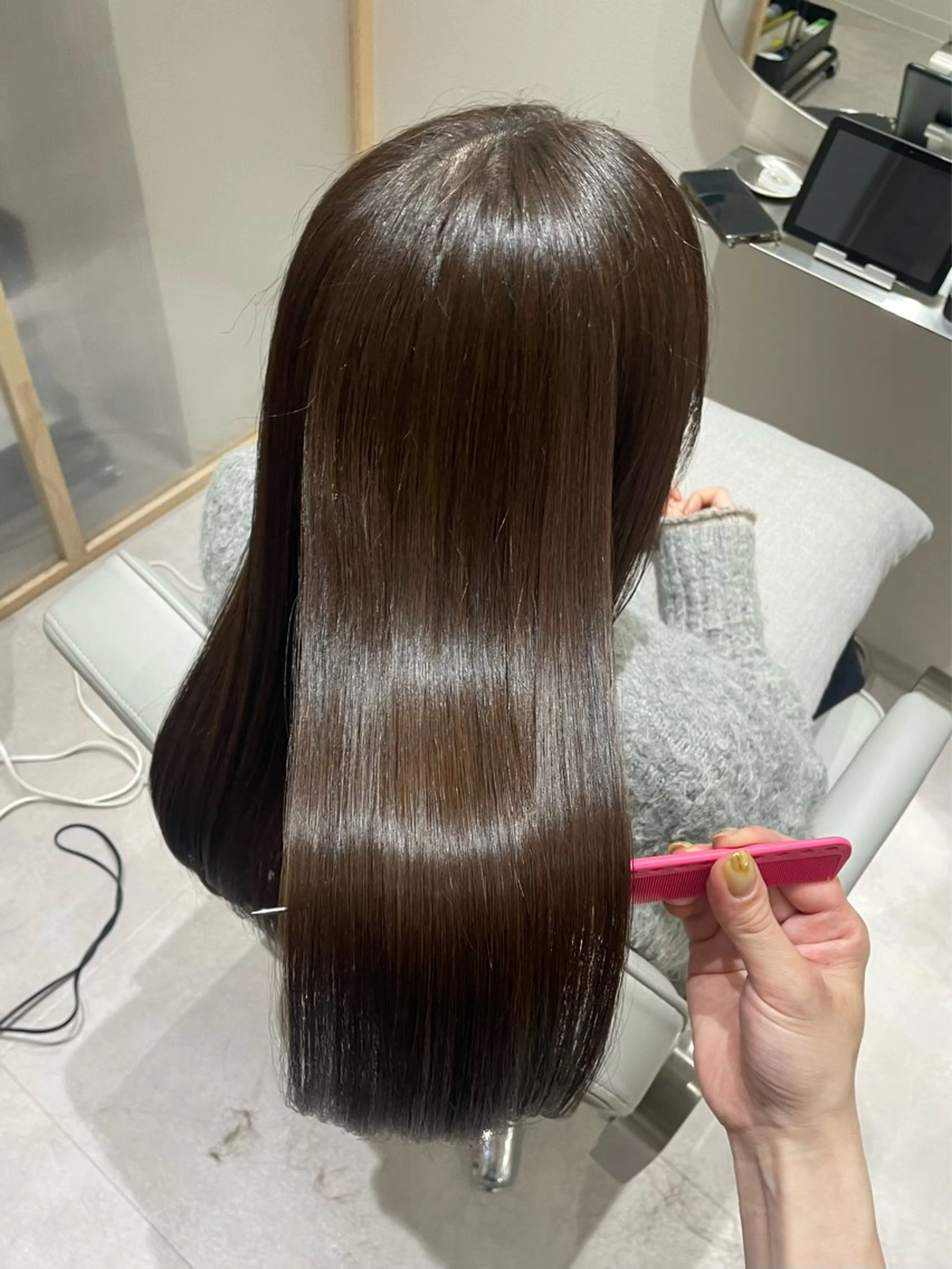 ロング カラー ベージュカラー 透明感カラー オリーブベージュ オリーブカラー オレンジ カット ヘアカラー トリートメント 髪質改善✨Zina浦 安/個室🌈YUKIのヘアスタイル