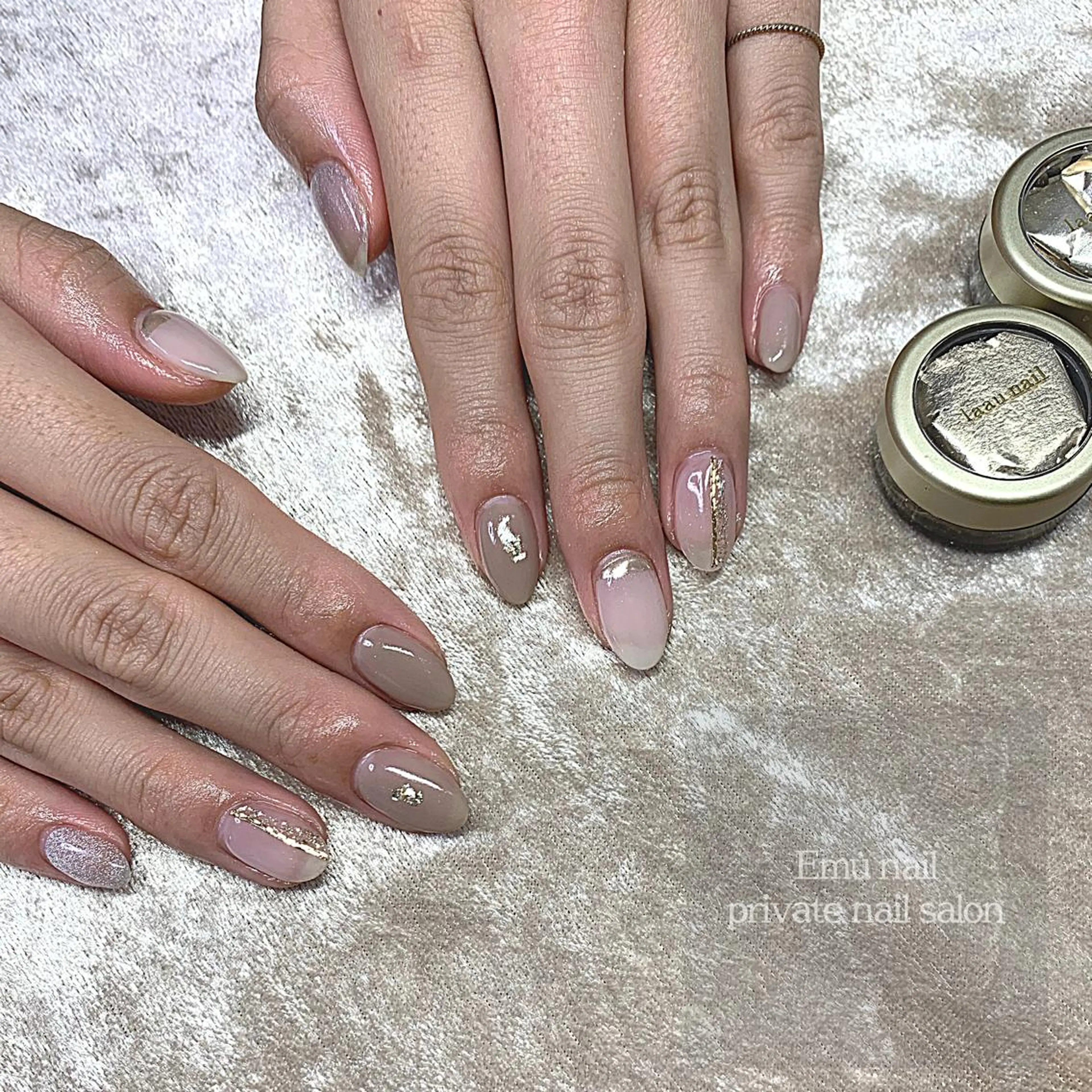 ネイル マグネットネイル ニュアンスネイル emu nailのネイルデザイン