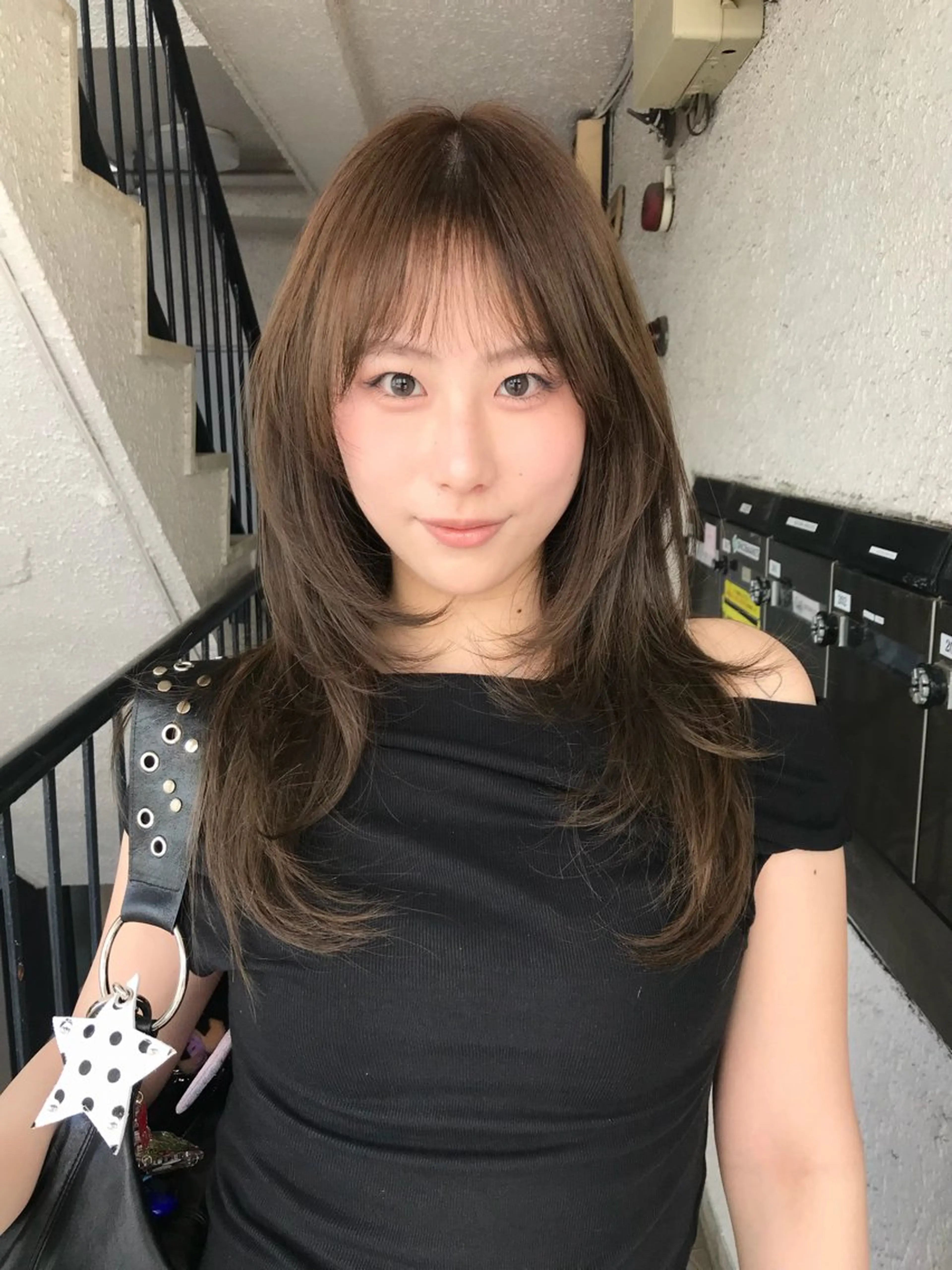 ロング レイヤーカット カット ヘアカラー レイヤーカット NERO加藤木麻彩のヘアスタイル