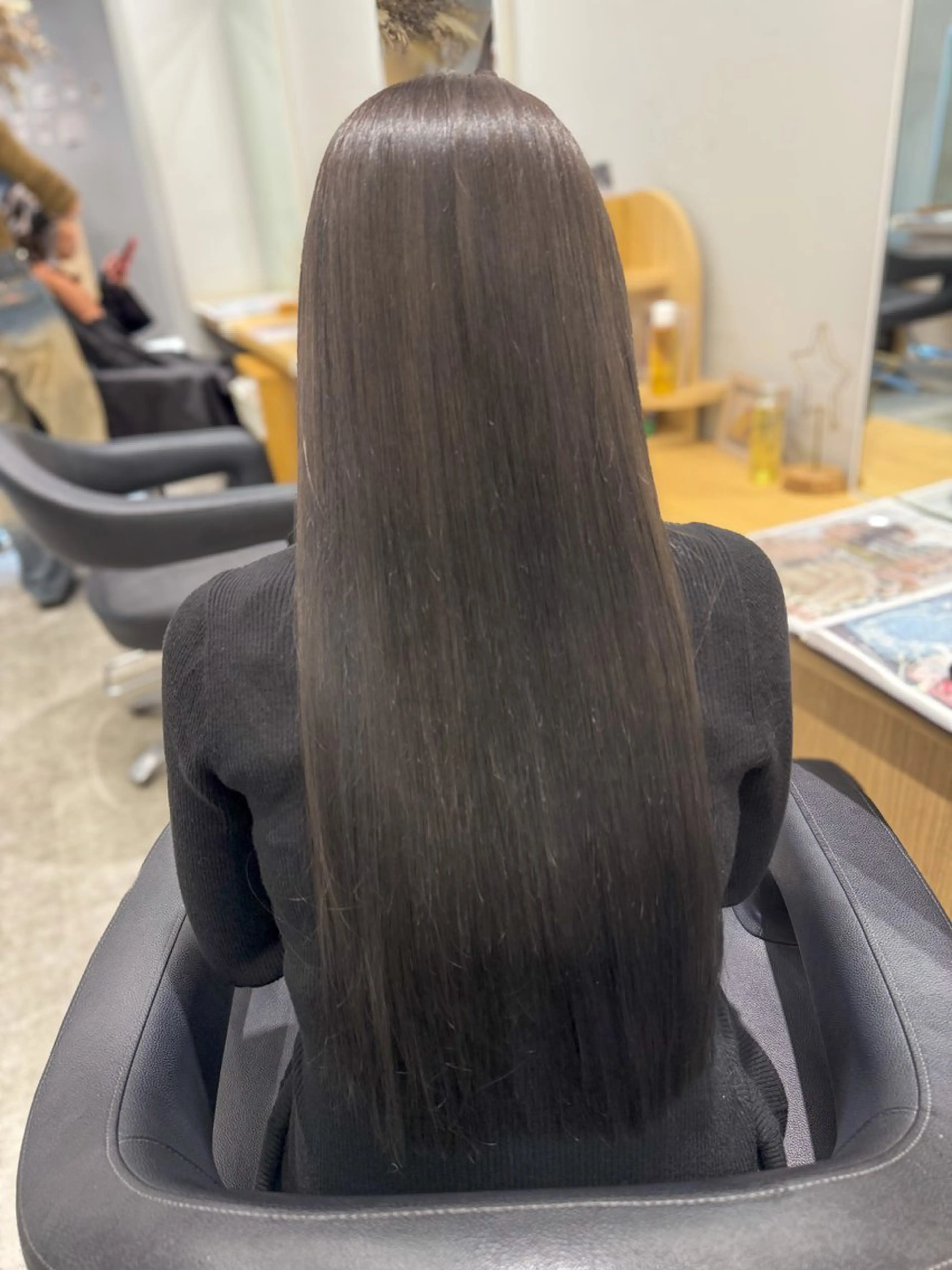 ロング カラー グレージュ イエローカラー 髪質改善 カット ヘアカラー 巻ける髪質改善🫧ハ イライト/永田汰伊智のヘアスタイル